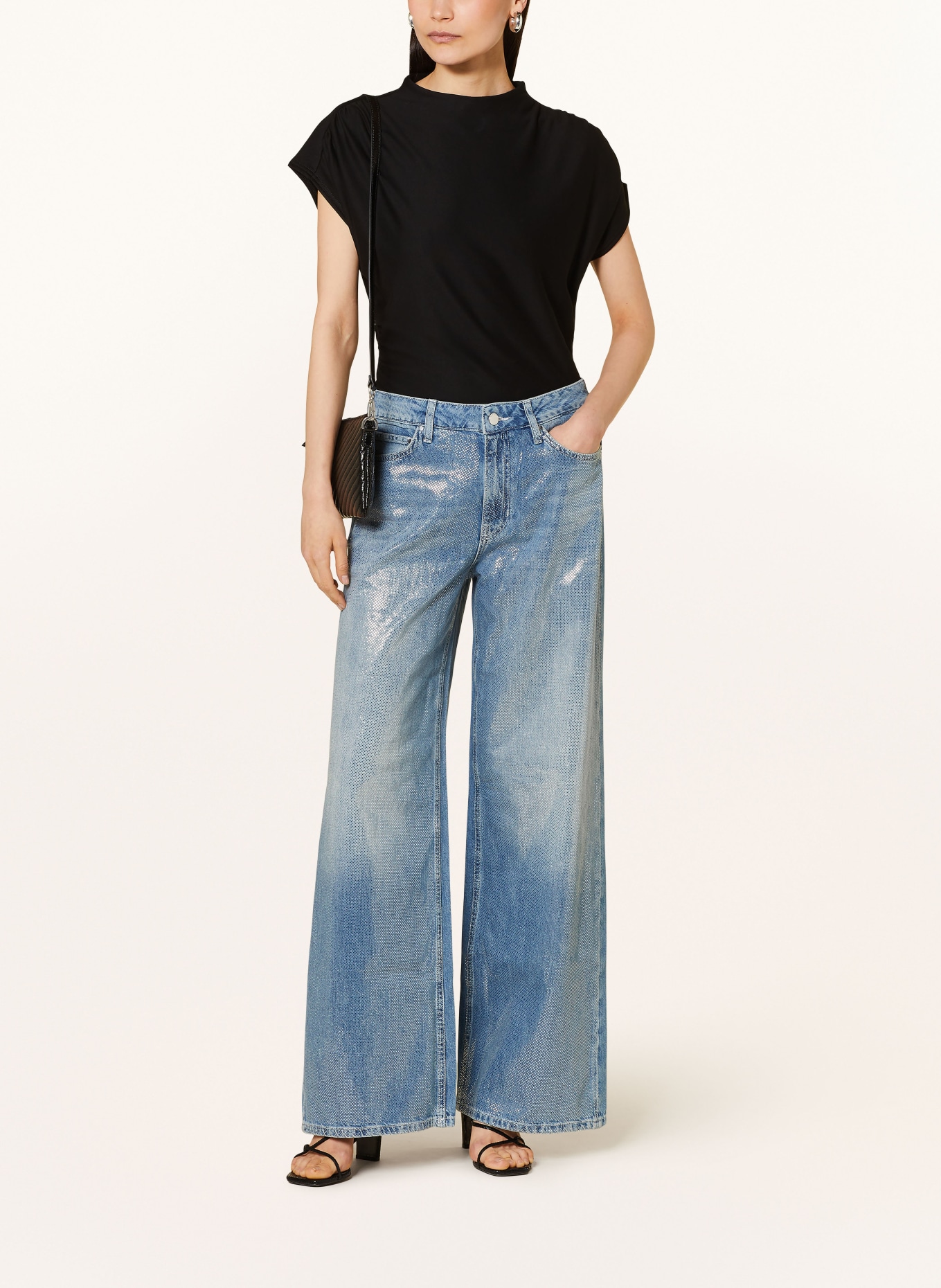 GUESS Straight jeans BELLFLOWER with decorative gems, Color: RIC0 COCORICO (Image 2)
