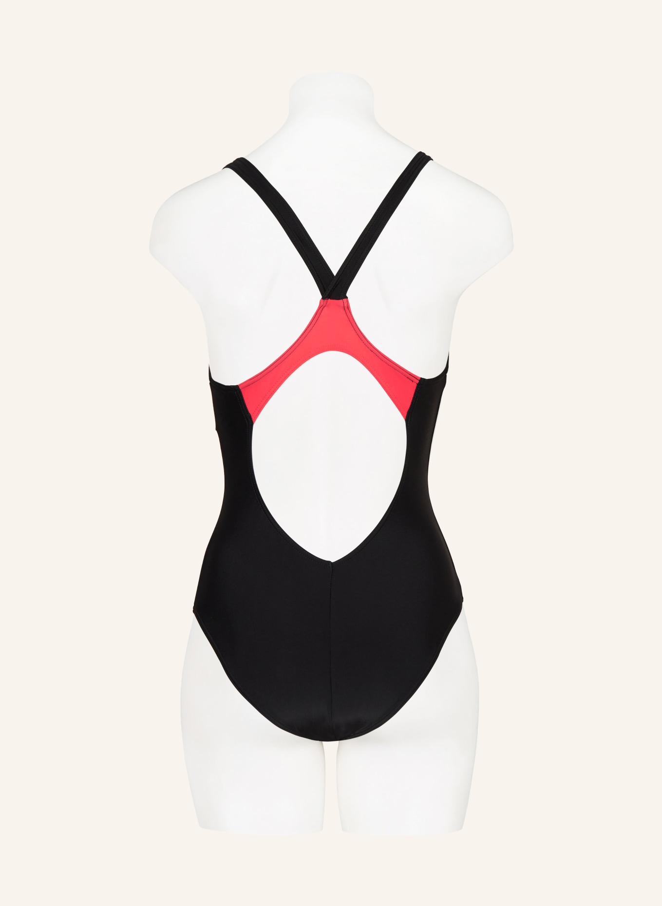 arena Swimsuit THREEFOLD with UV protection 50+, Color: BLACK/ SALMON/ LIGHT BLUE (Image 3)