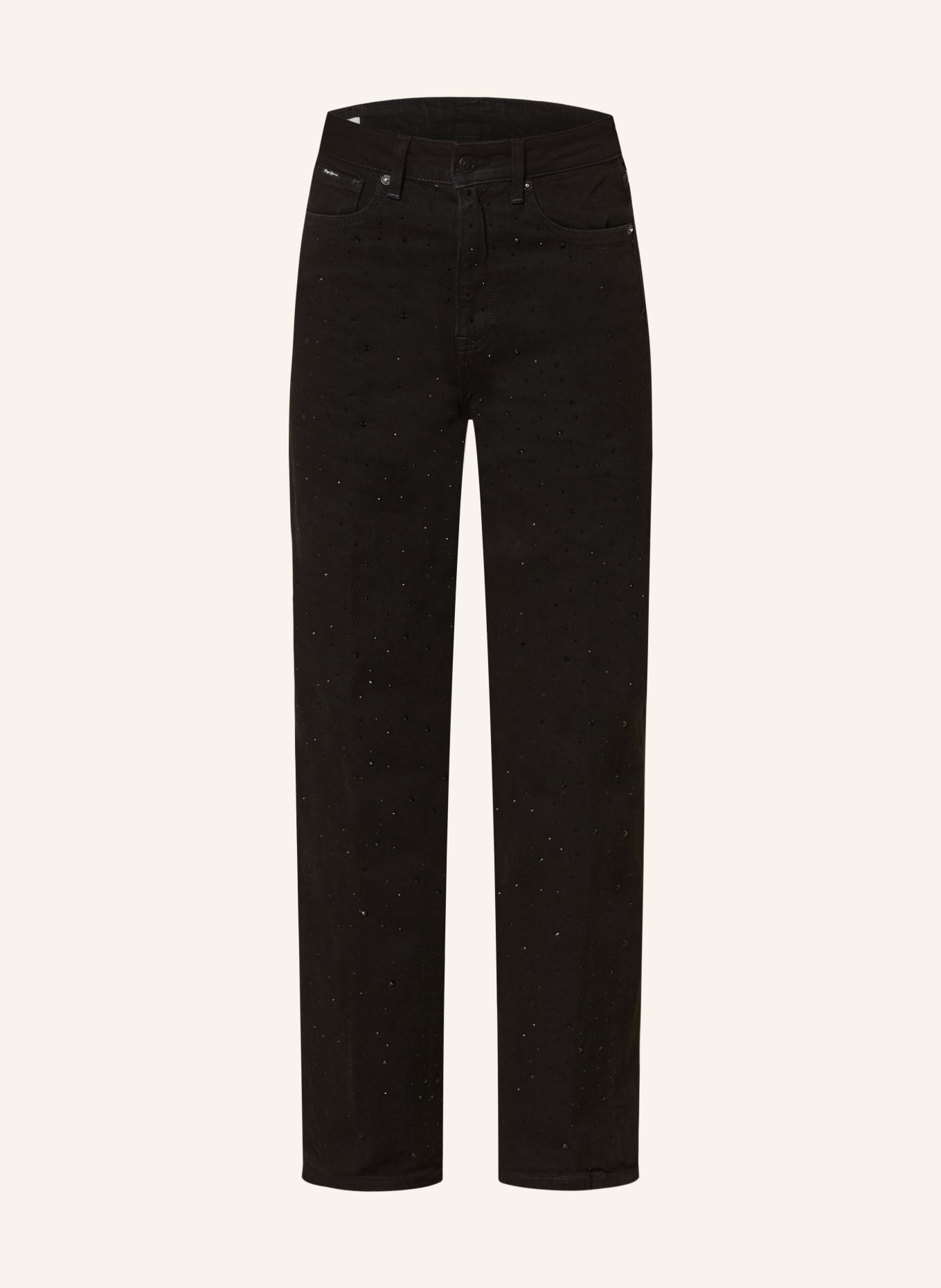 Pepe Jeans Jeansy z ozdobnymi kamykami, Kolor: 000 BLACK (Obrazek 1)