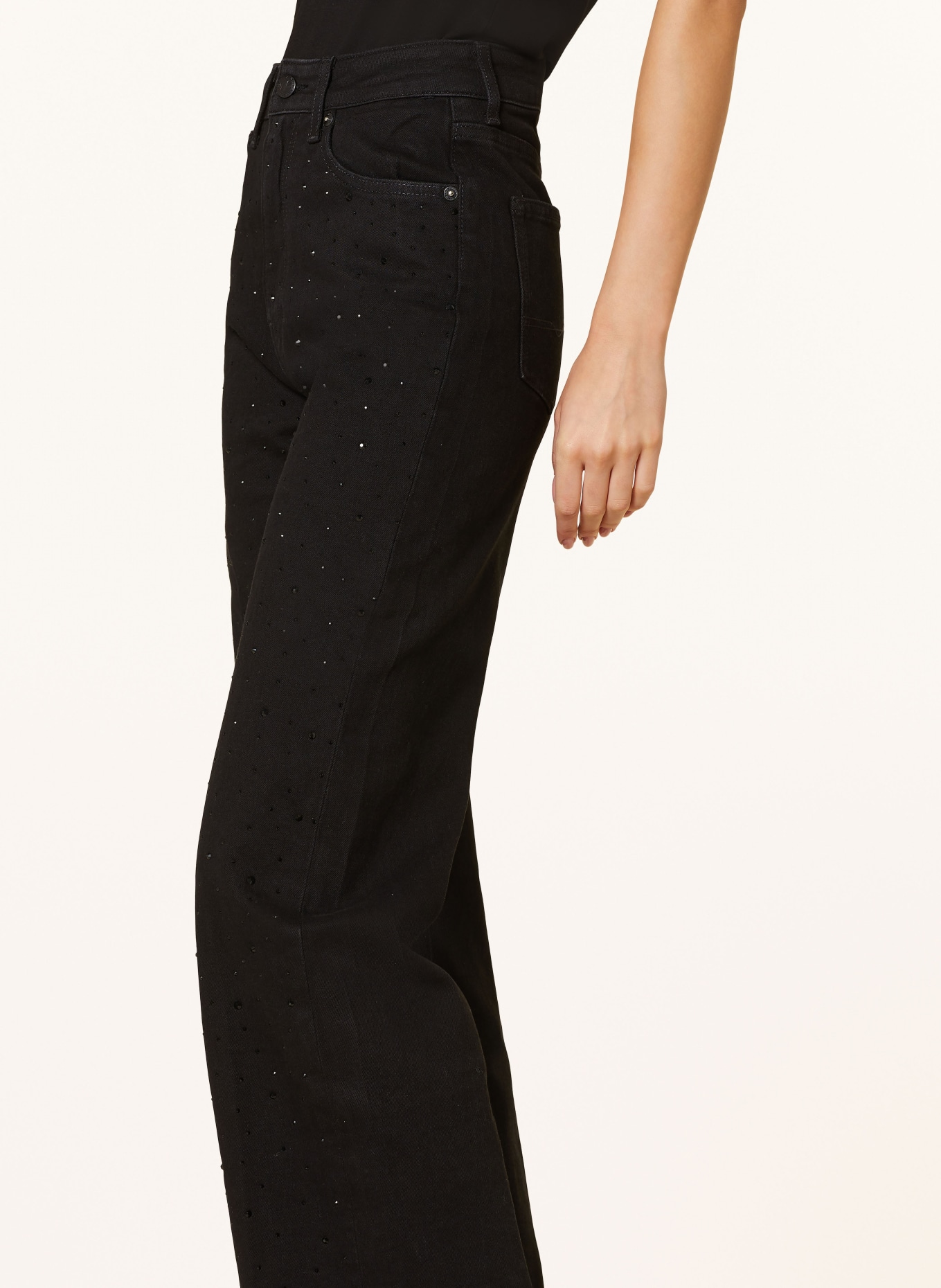 Pepe Jeans Jeansy z ozdobnymi kamykami, Kolor: 000 BLACK (Obrazek 5)