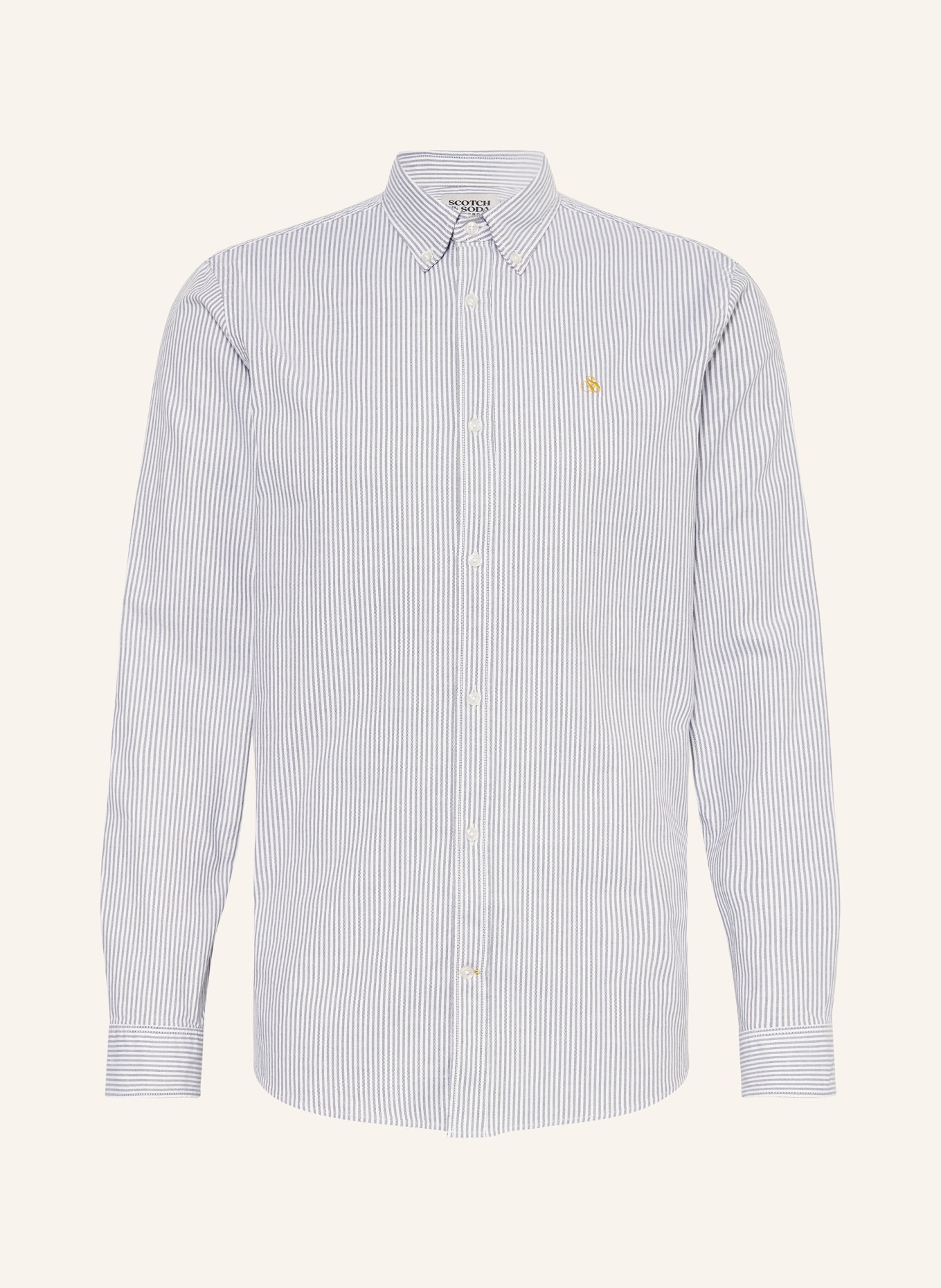 SCOTCH & SODA Oxford shirt ESSENTIAL regular fit, Color: WHITE/ GREEN (Image 1)