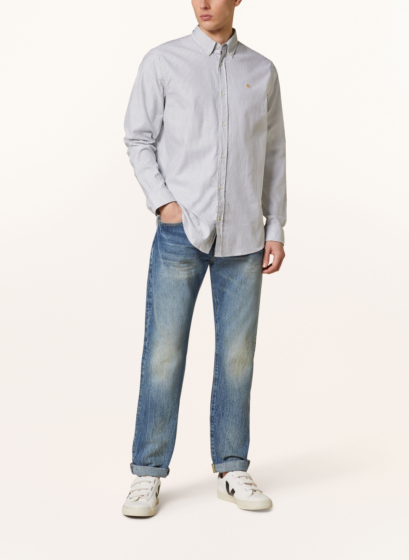 SCOTCH & SODA Oxfordhemd ESSENTIAL Regular Fit, Farbe: WEISS/ GRÜN (Bild 2)