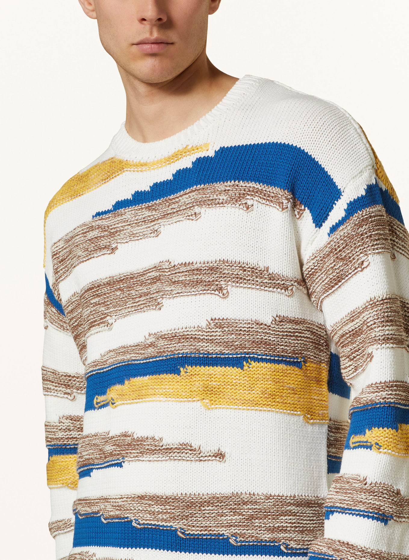 SCOTCH & SODA Knitted pullover, Color: WHITE/ BLUE/ YELLOW (Image 4)