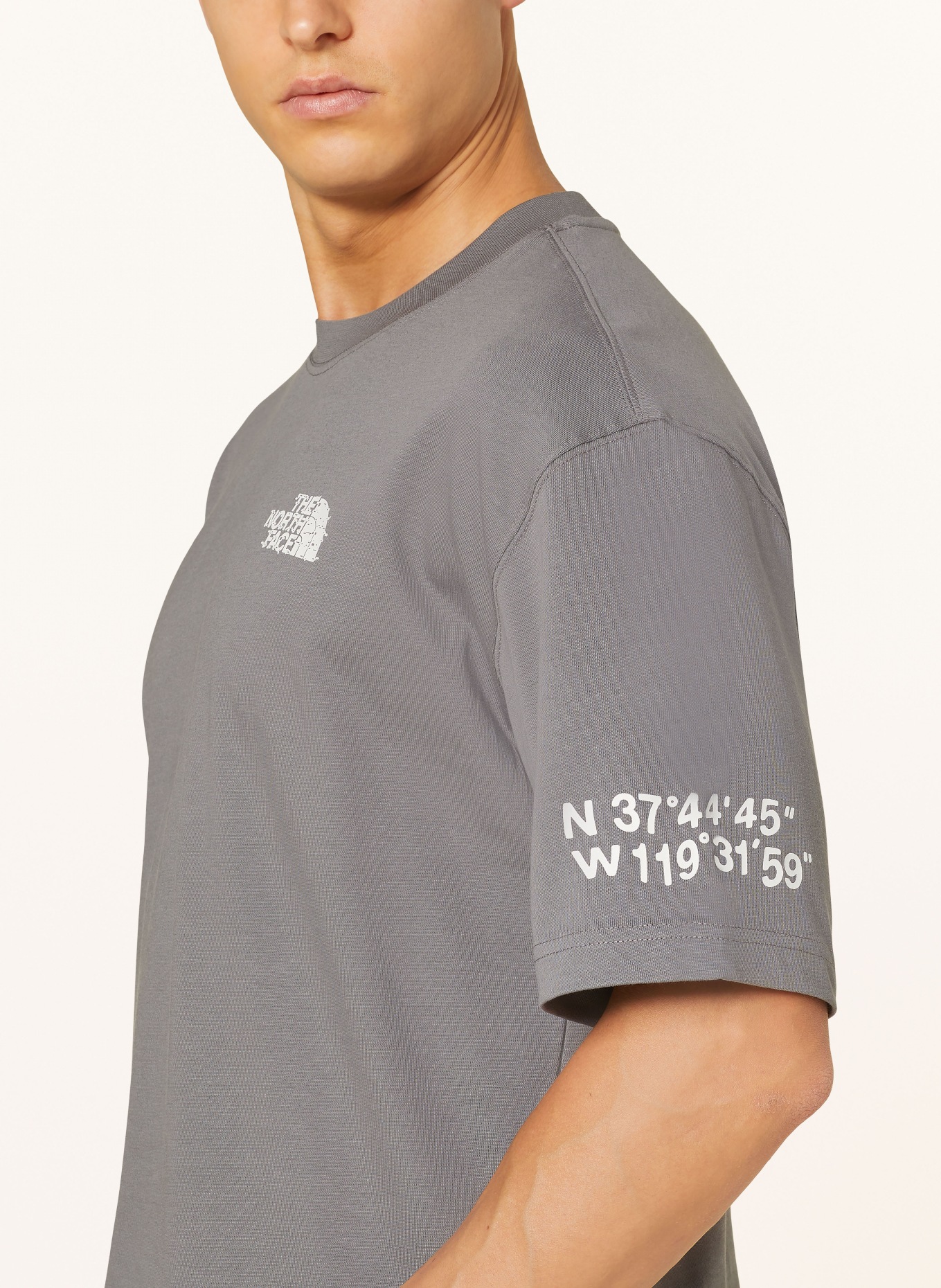 THE NORTH FACE T-shirt, Color: GRAY/ BLACK/ NEON GREEN (Image 4)