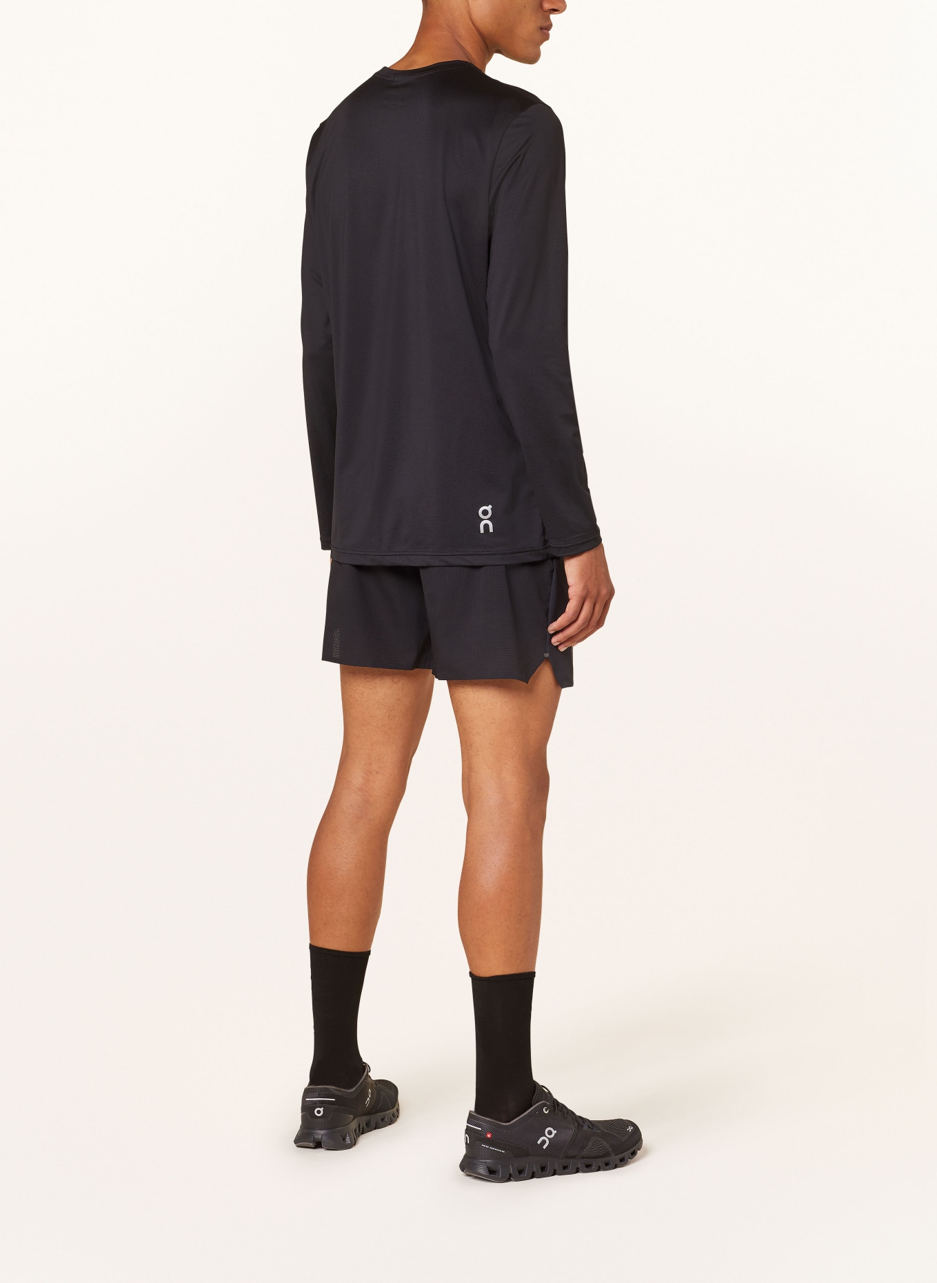 On 2-in-1 running shorts, Color: BLACK (Image 3)