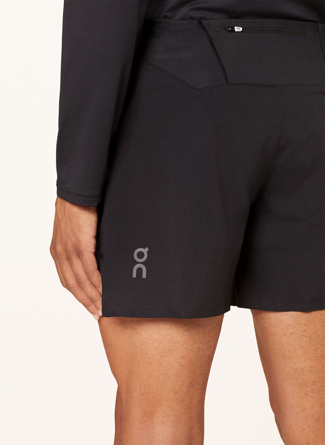 On 2-in-1 running shorts, Color: BLACK (Image 6)