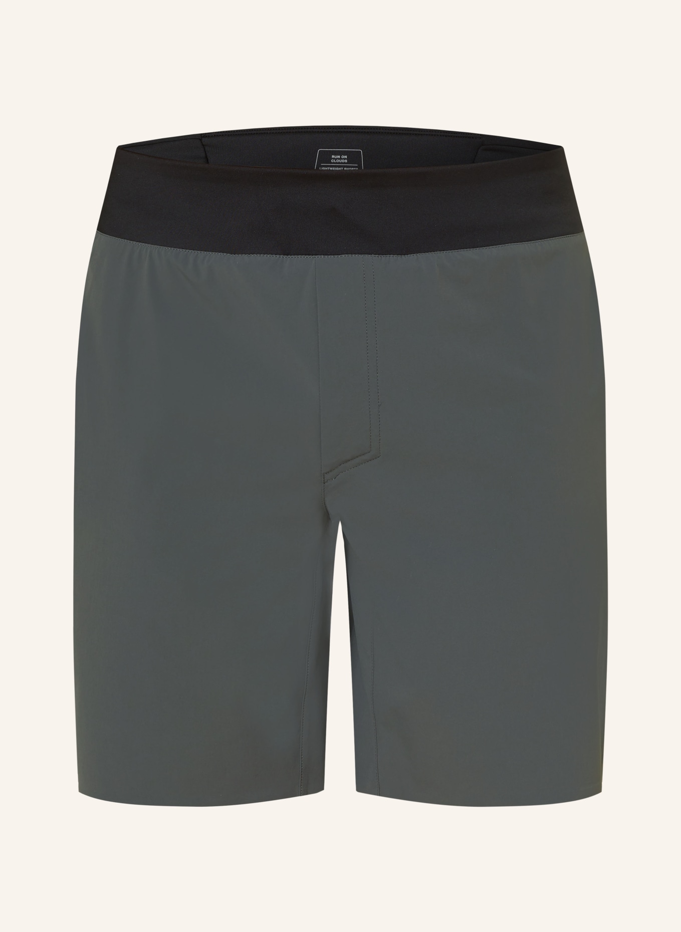 On 2-in-1 running shorts, Color: TEAL/ BLACK (Image 1)