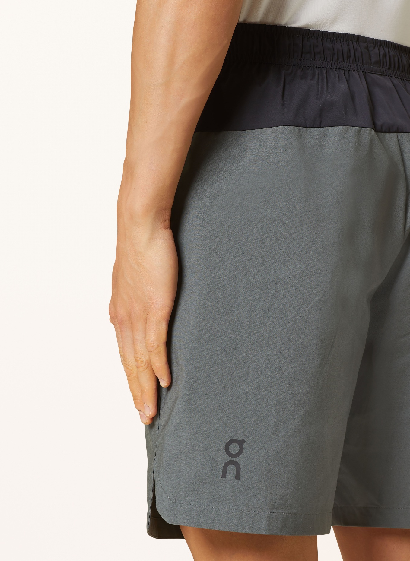 On Training shorts ALL-DAY, Color: GRAY/ BLACK (Image 6)