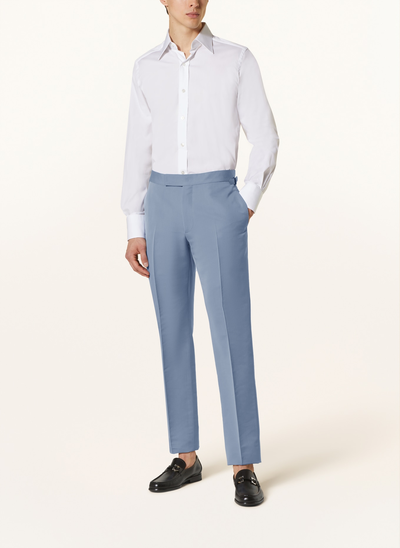 TOM FORD Garnitur SHELTON slim fit z dodatkiem jedwabiu, Kolor: JASNONIEBIESKI (Obrazek 4)