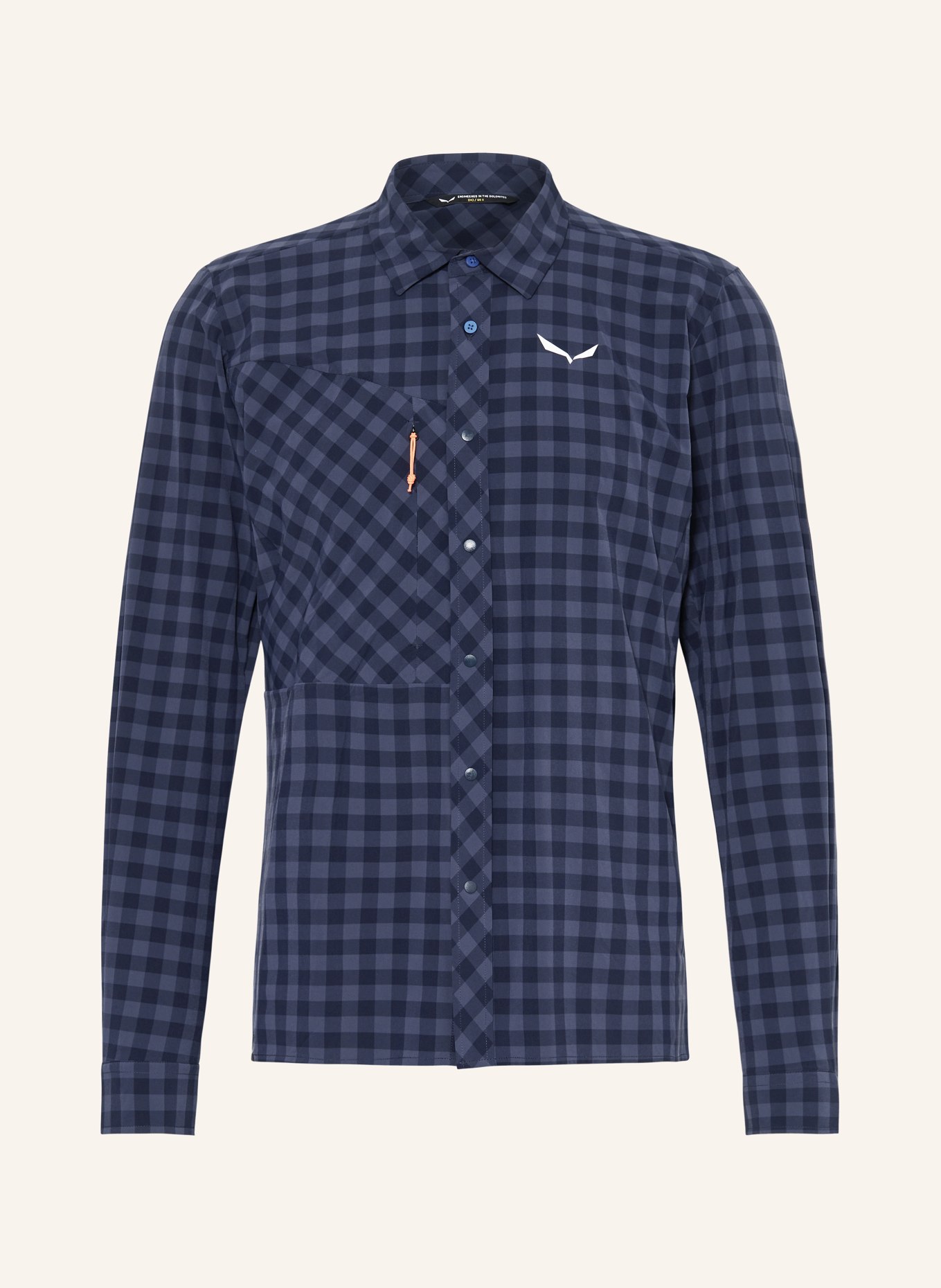SALEWA Outdoor shirt PUEZ DRY, Color: DARK BLUE/ GRAY (Image 1)
