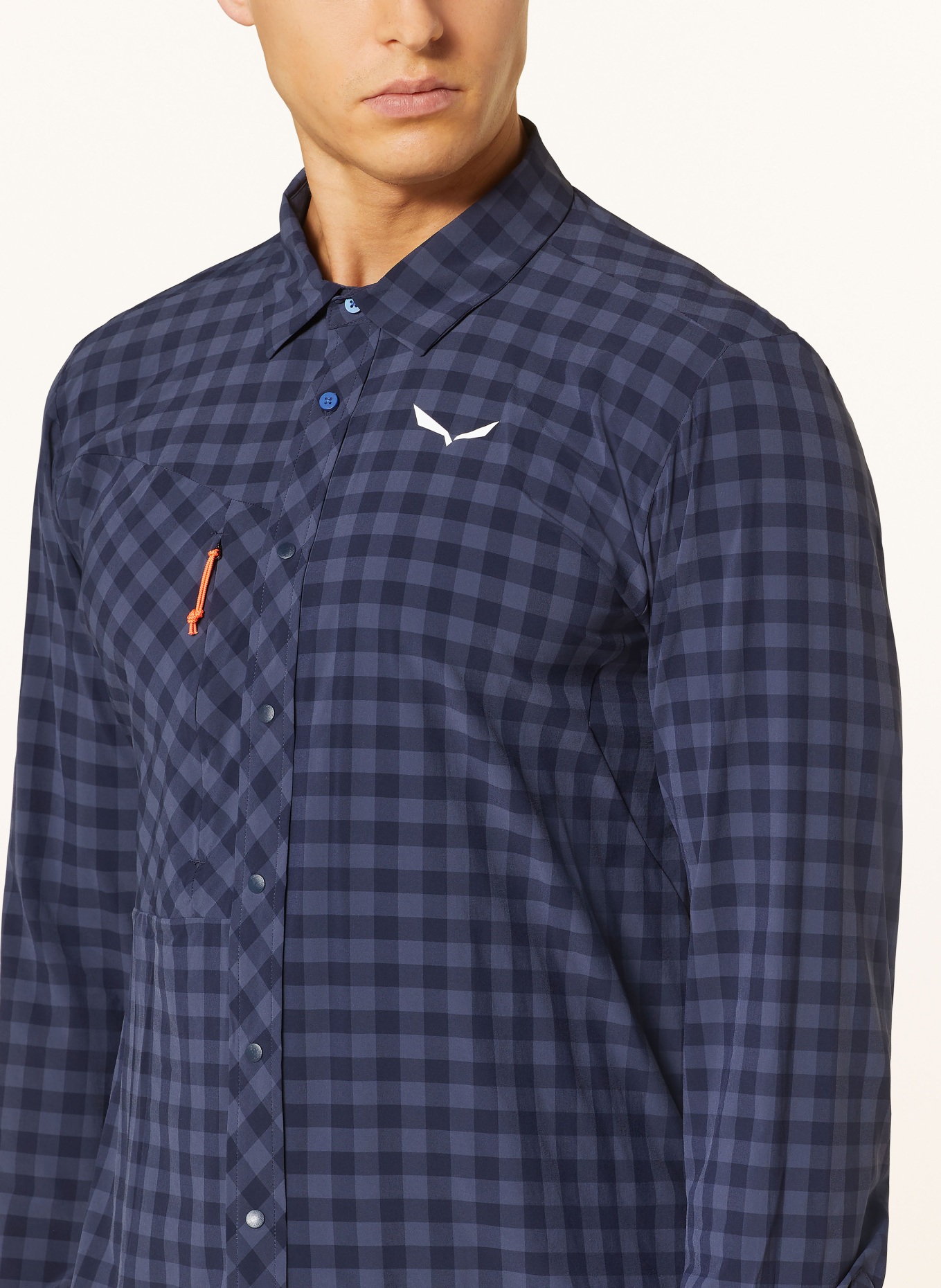 SALEWA Outdoor shirt PUEZ DRY, Color: DARK BLUE/ GRAY (Image 4)