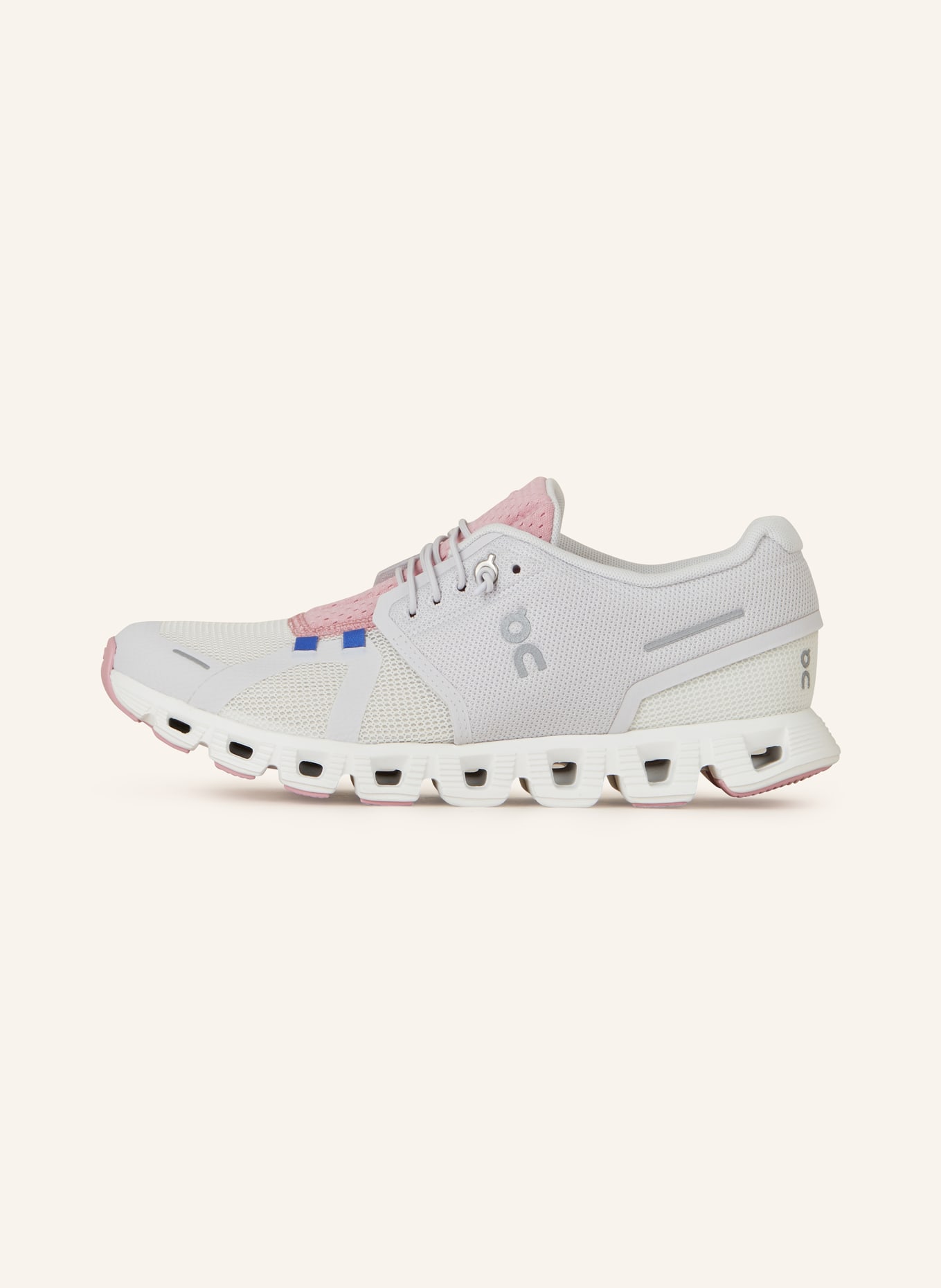 On Sneakers CLOUD 5 PUSH, Color: LIGHT GRAY/ PINK (Image 4)