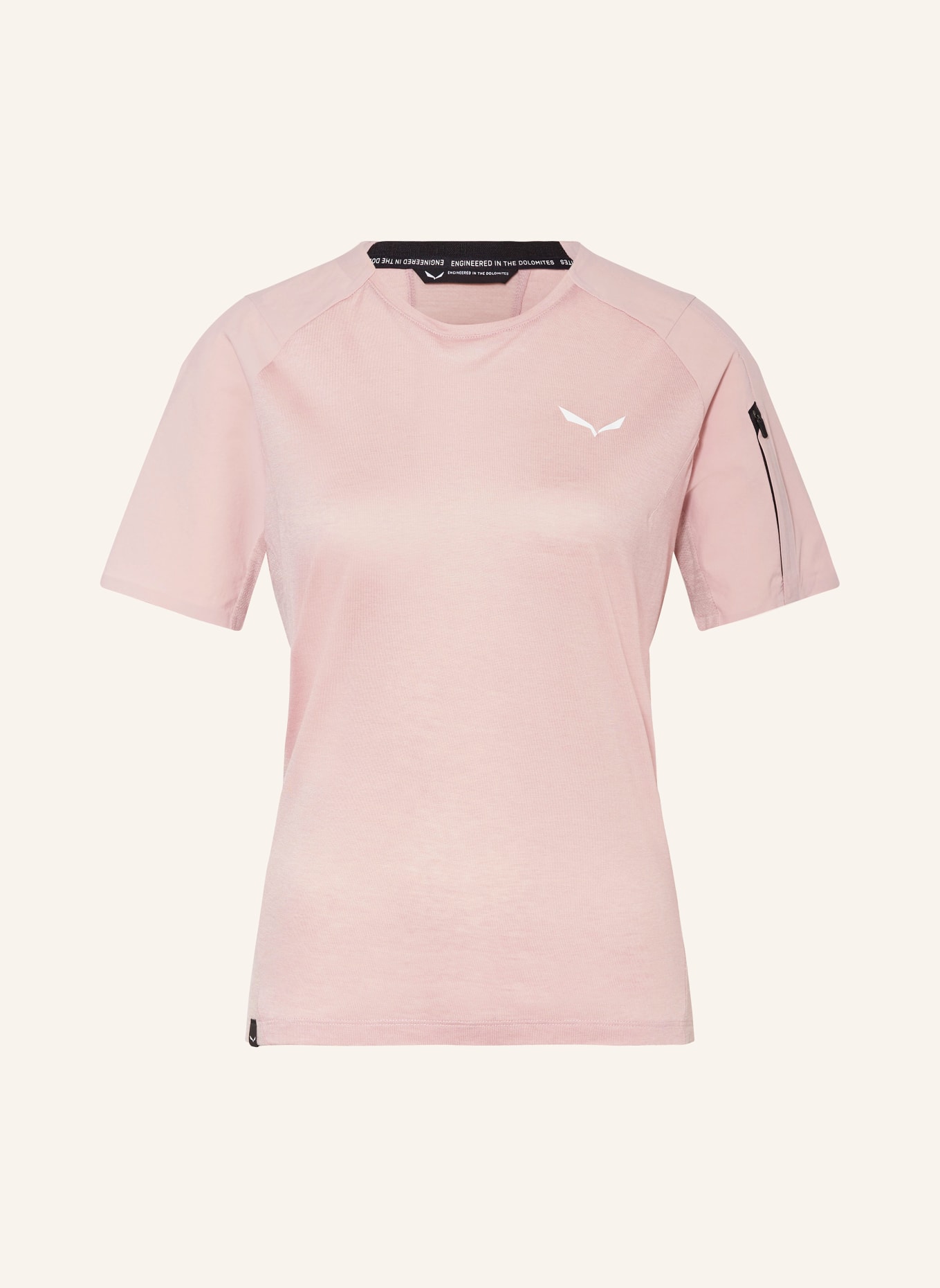 SALEWA T-shirt PUEZ ALPINE MERINO with merino wool, Color: ROSE (Image 1)