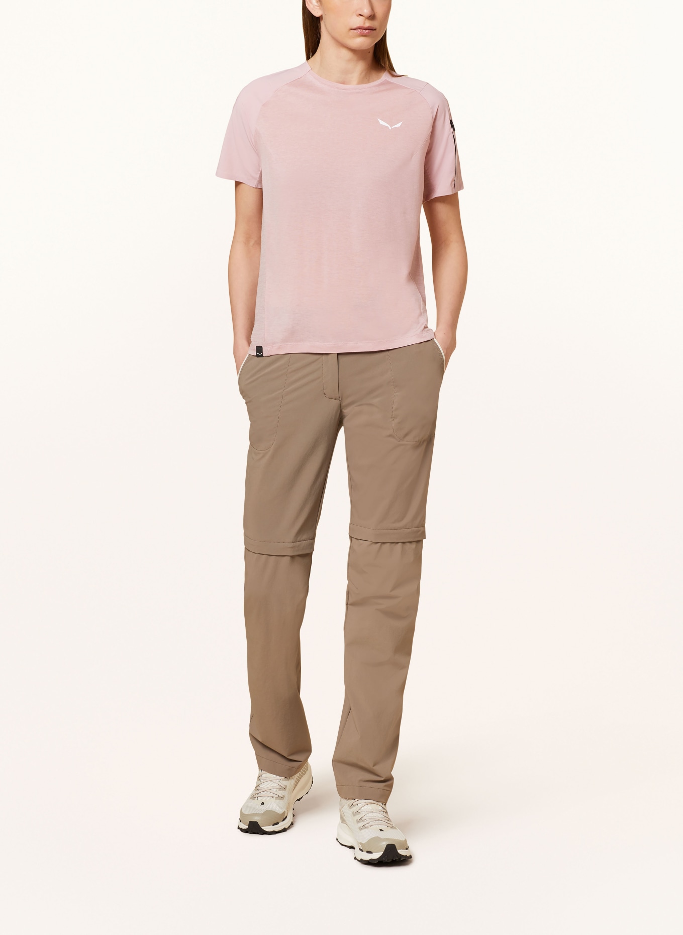 SALEWA T-shirt PUEZ ALPINE MERINO with merino wool, Color: ROSE (Image 2)