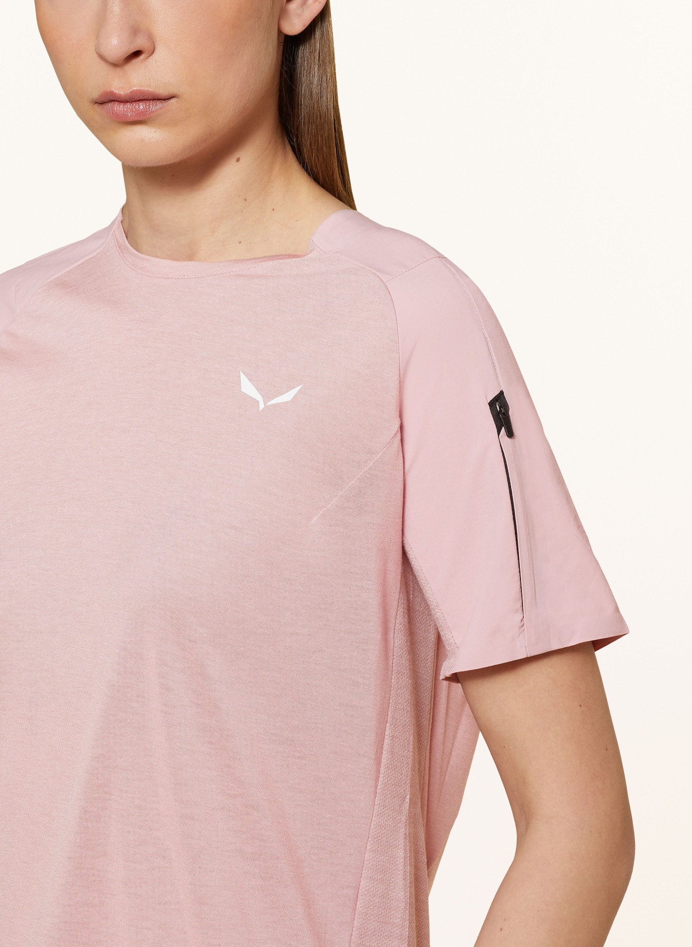 SALEWA T-Shirt PUEZ ALPINE MERINO mit Merinowolle, Farbe: ROSÉ (Bild 4)