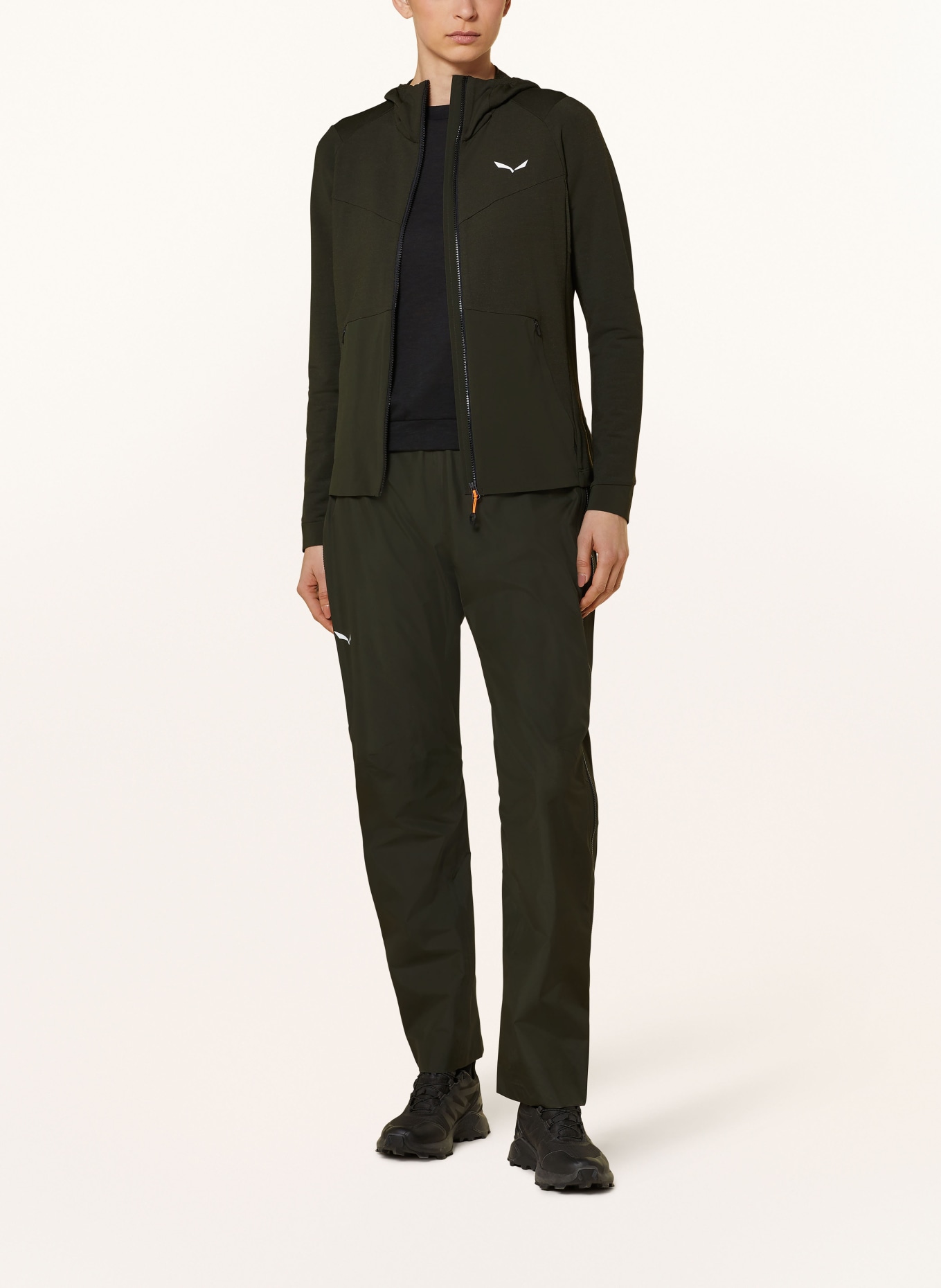 SALEWA Midlayer jacket PUEZ, Color: DARK GREEN (Image 2)