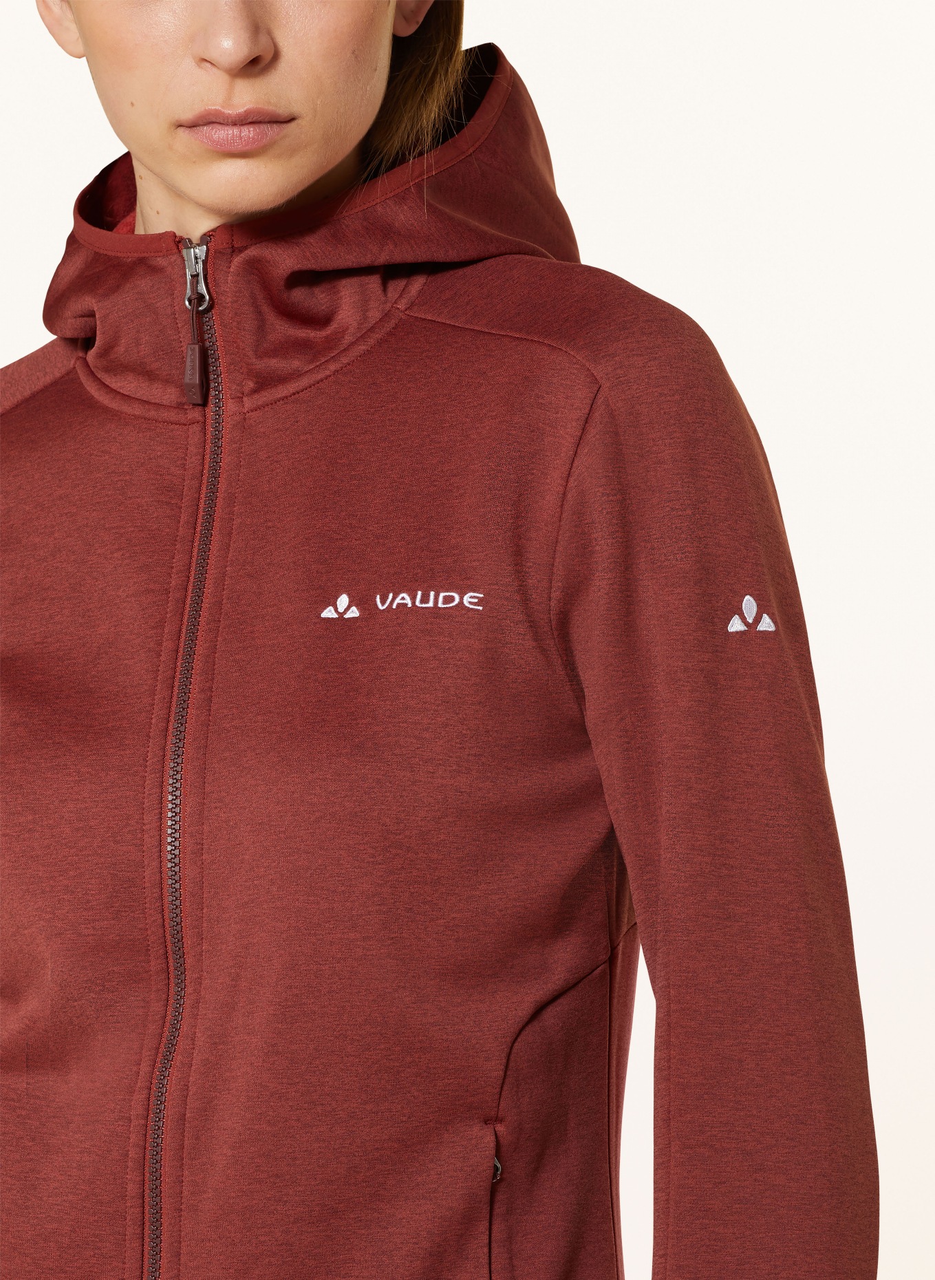 VAUDE Midlayer-Jacke VALSORDA, Farbe: DUNKELROT (Bild 5)