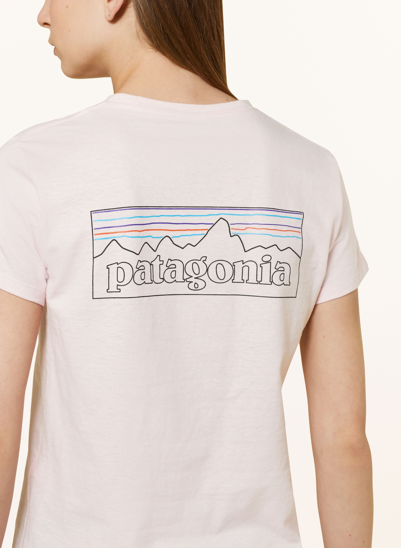 patagonia T-shirt P-6, Kolor: RÓŻOWY/ CZARNY/ LILA (Obrazek 5)