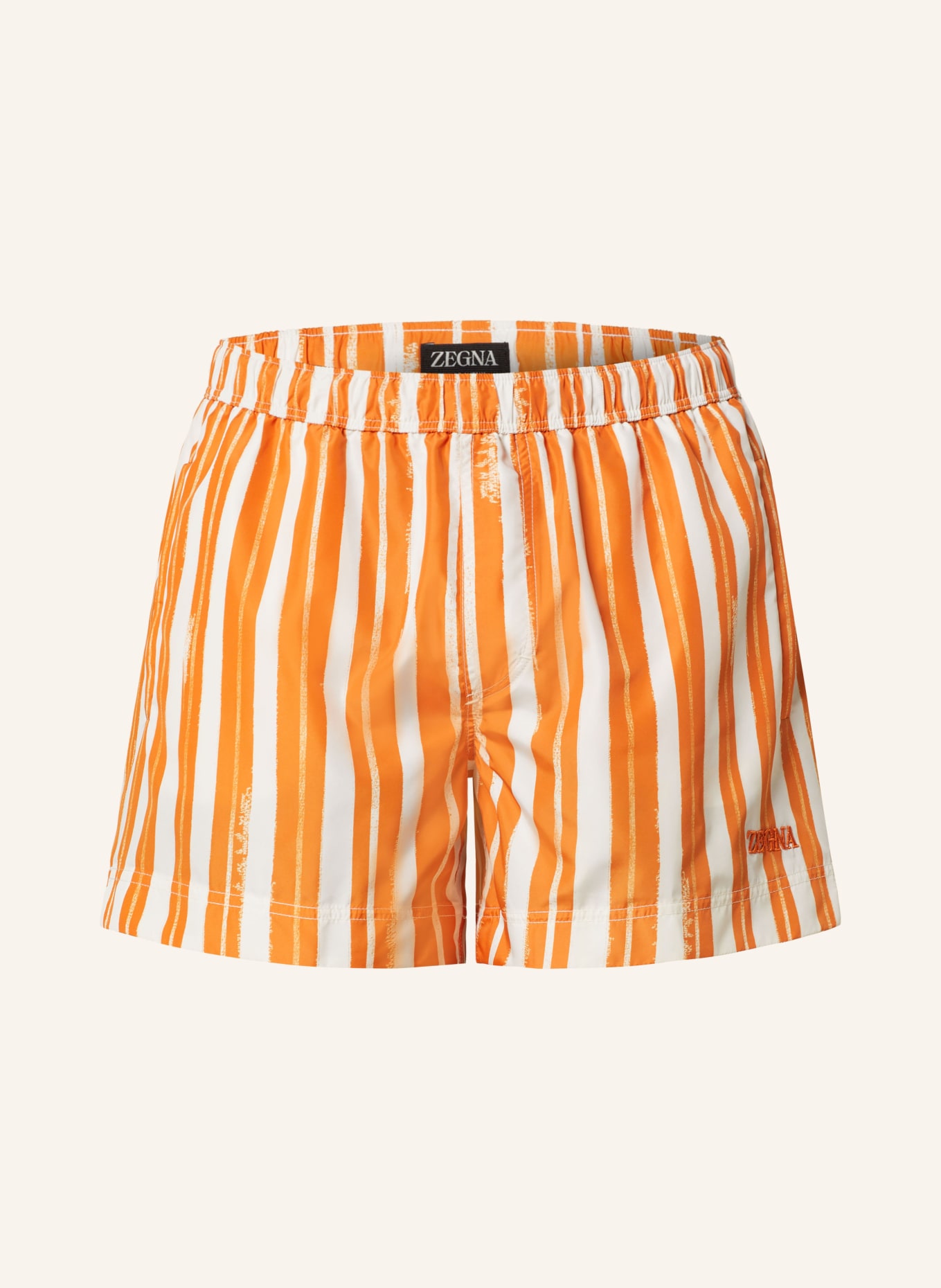 ZEGNA Swim shorts RIGHE DEGRADEE, Color: ORANGE/ WHITE (Image 1)