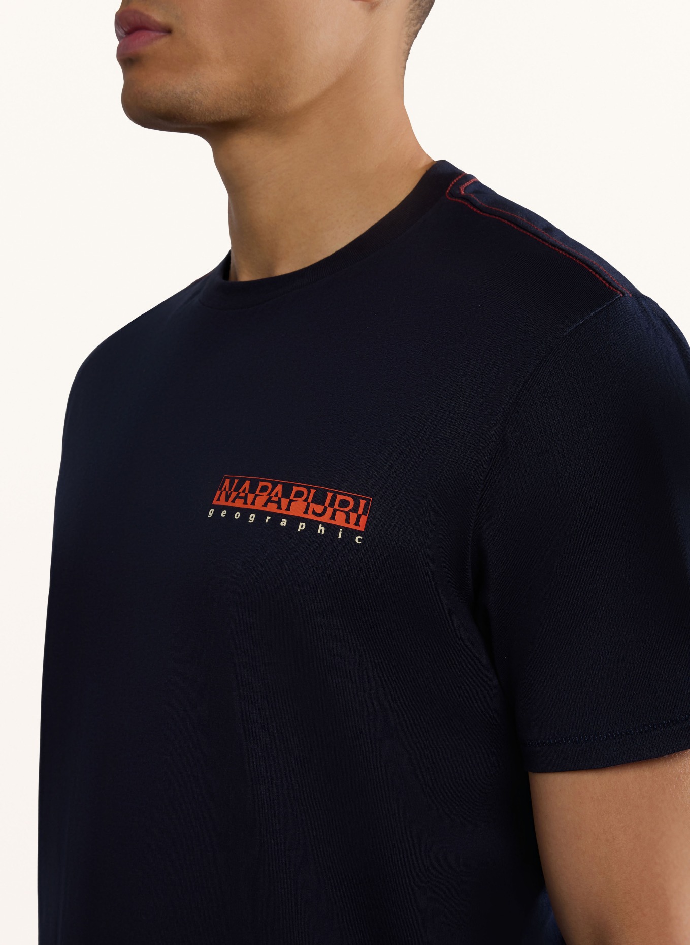 NAPAPIJRI T-shirt S-GRAS, Color: DARK BLUE (Image 4)