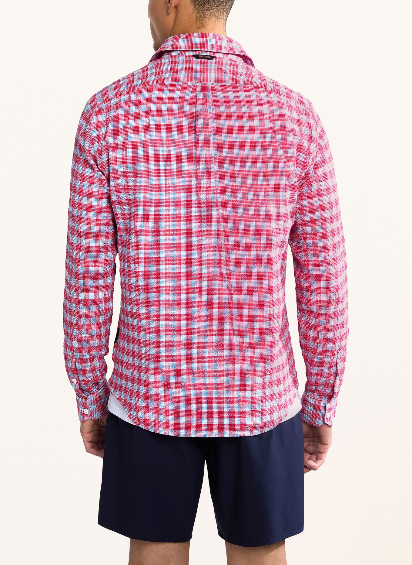 NAPAPIJRI Shirt TULITA comfort fit, Color: RED/ LIGHT BLUE (Image 3)