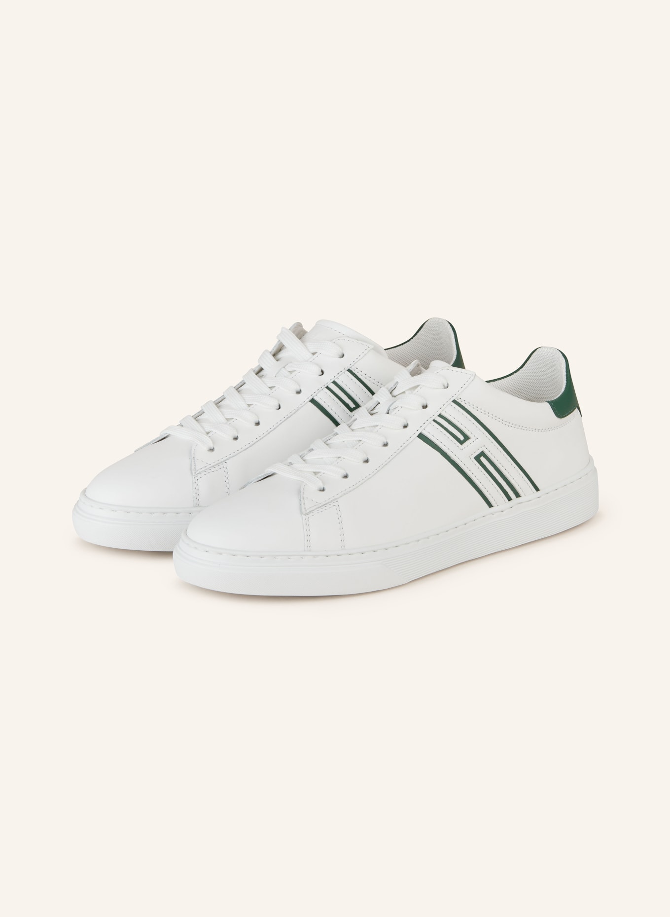 HOGAN Sneakers H365, Color: WHITE/ GREEN (Image 1)