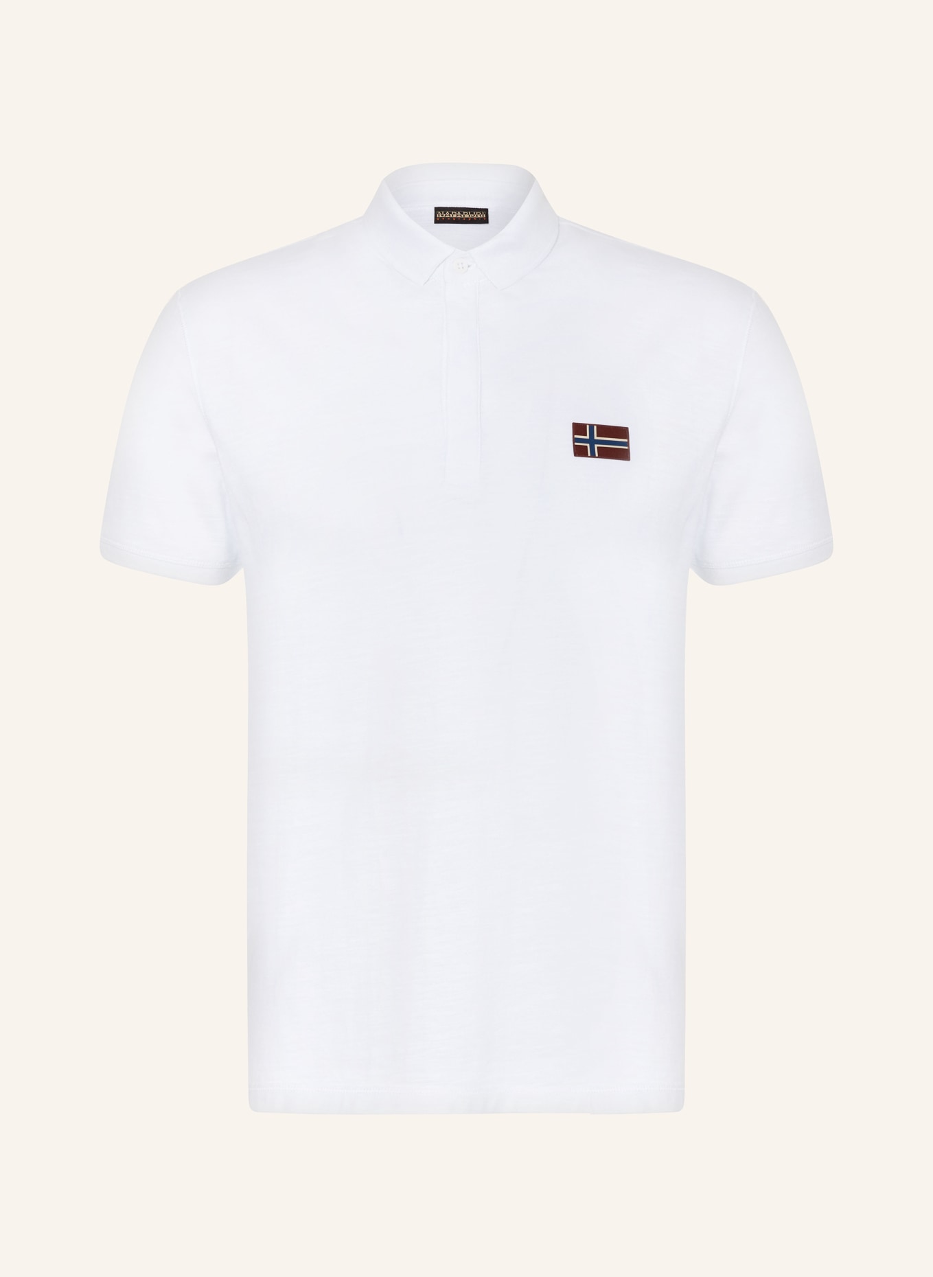 NAPAPIJRI Piqué polo shirt EBEA, Color: WHITE (Image 1)