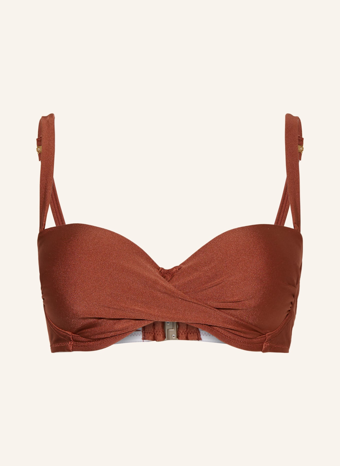 BEACHLIFE Underwired bikini top CHOCOLATE SHINE, Color: BROWN (Image 1)