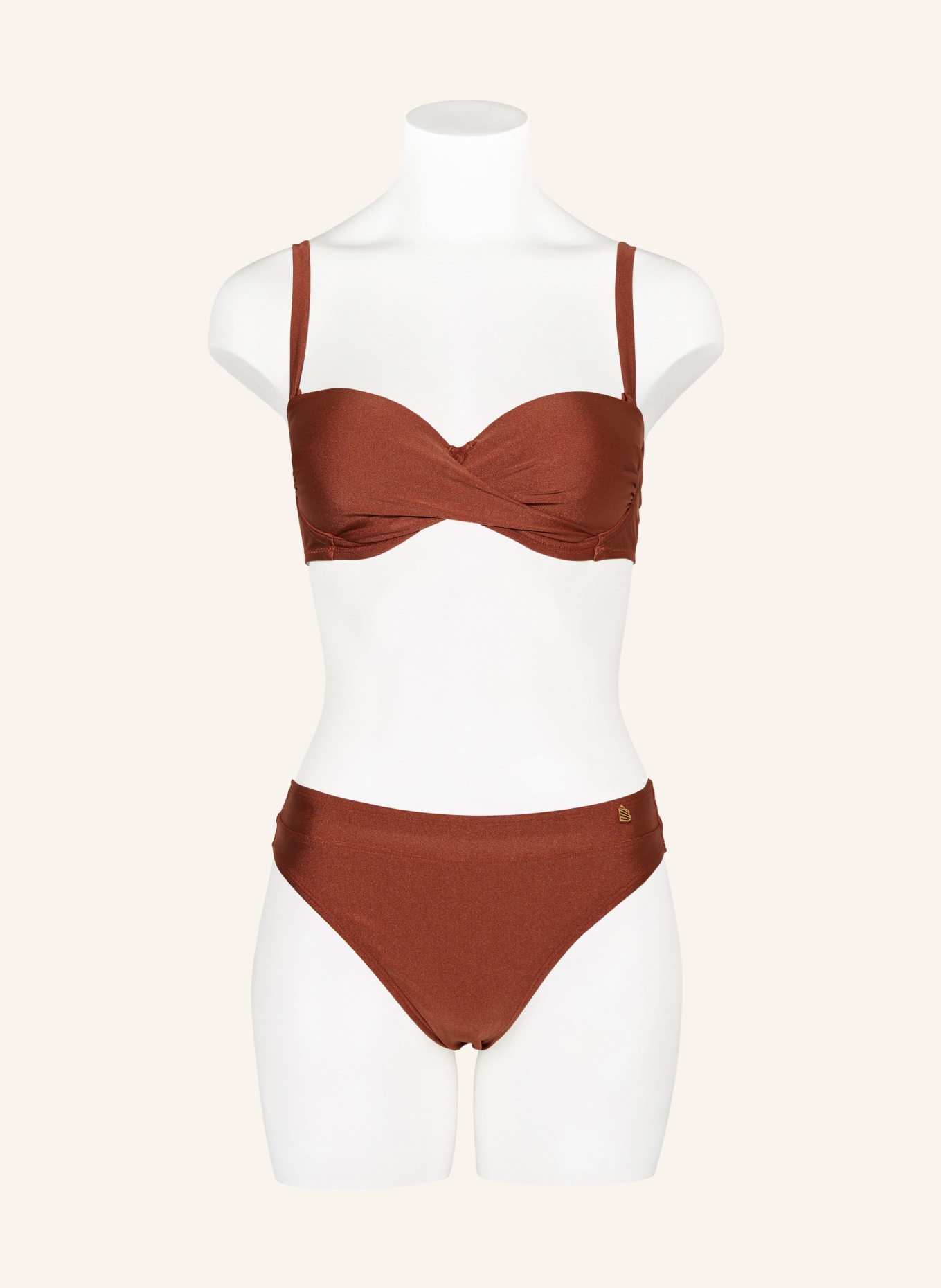 BEACHLIFE Góra od bikini z fiszbinami CHOCOLATE SHINE, Kolor: BRĄZOWY (Obrazek 2)