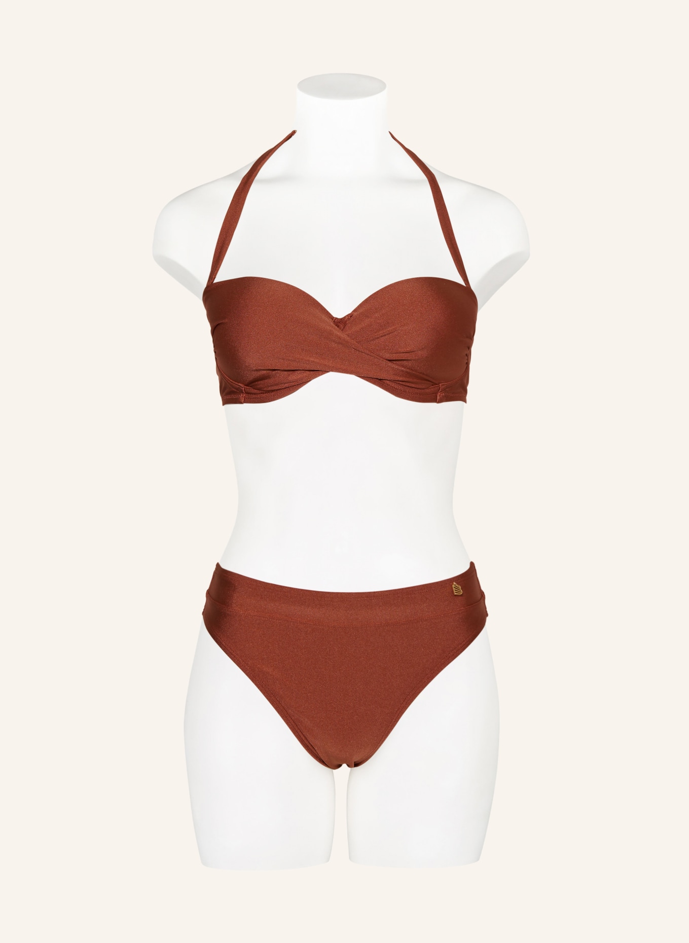 BEACHLIFE Underwired bikini top CHOCOLATE SHINE, Color: BROWN (Image 4)