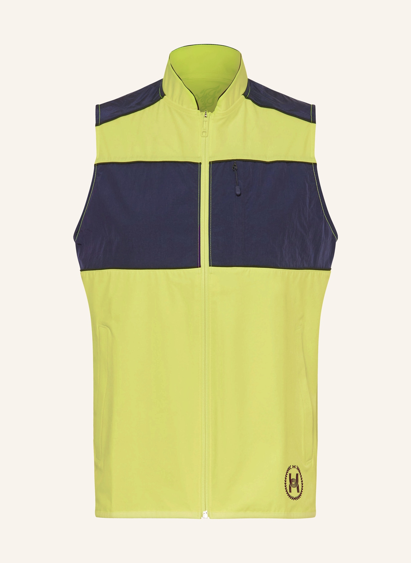 UNDER ARMOUR Running vest LAUNCH, Color: NEON YELLOW/ DARK BLUE (Image 1)