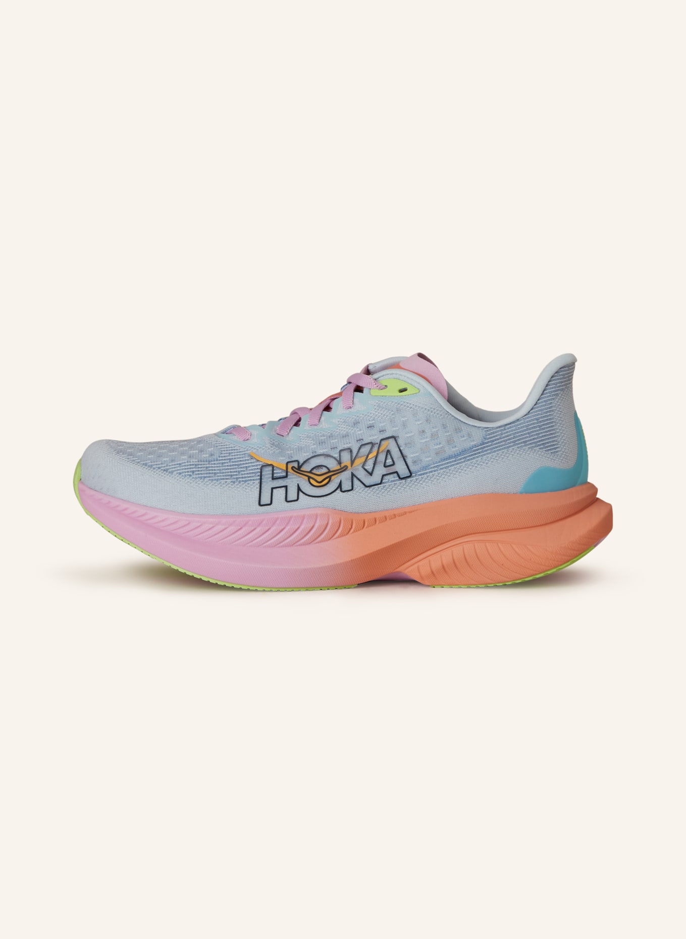 HOKA Running shoes MACH 6, Color: LIGHT BLUE/ PINK (Image 4)
