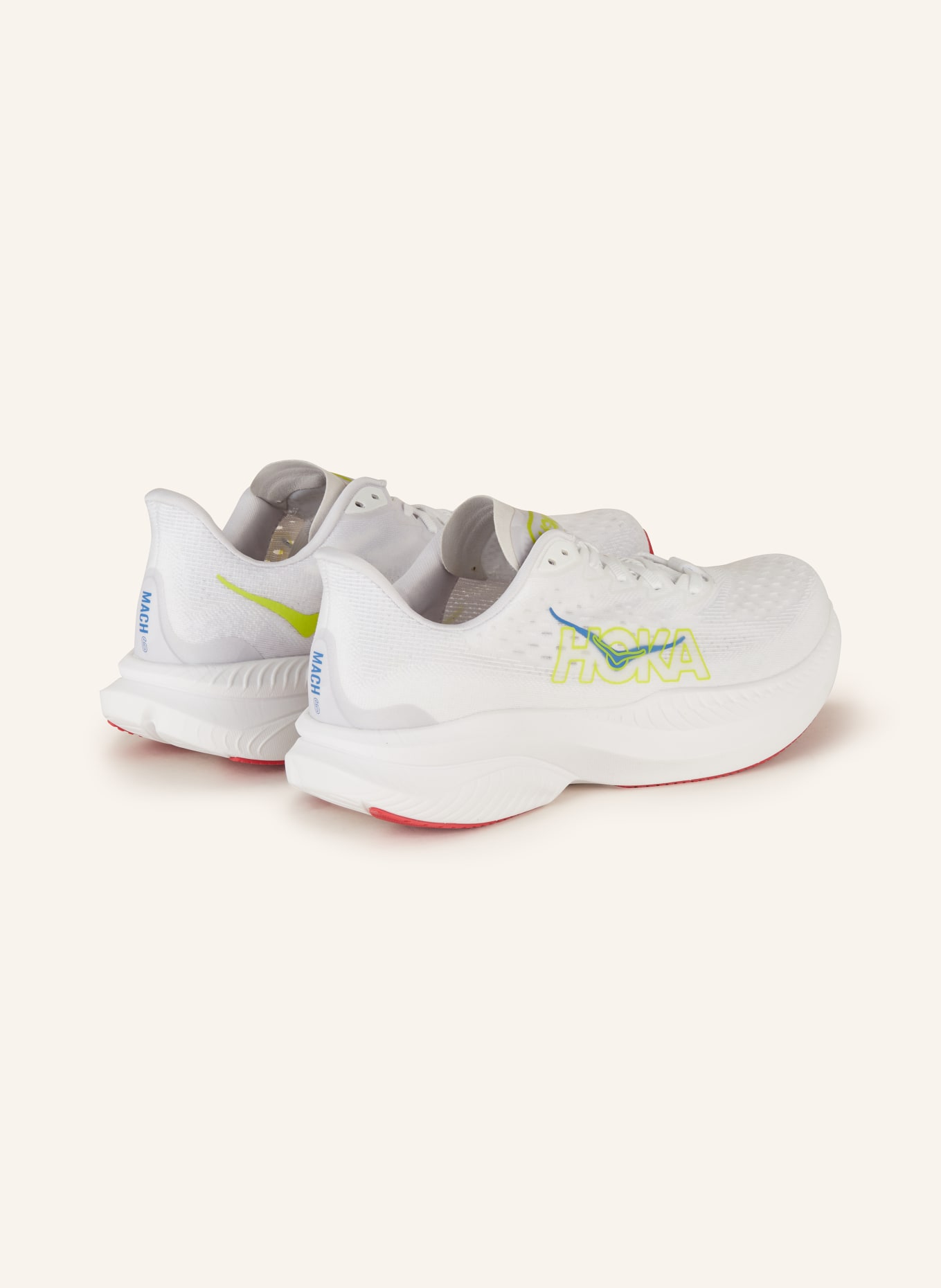HOKA Running shoes MACH 6, Color: WHITE/ YELLOW (Image 2)