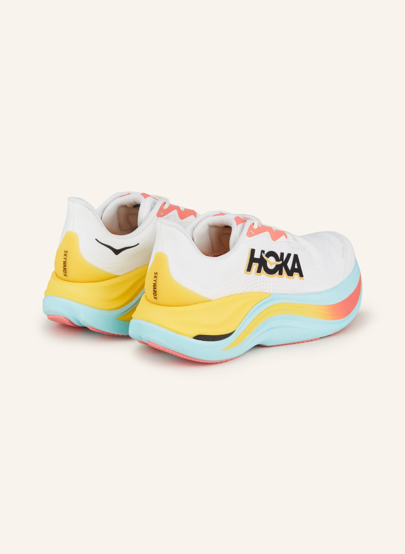 HOKA Running shoes SKYWARD X, Color: WHITE/ DARK YELLOW/ MINT (Image 2)