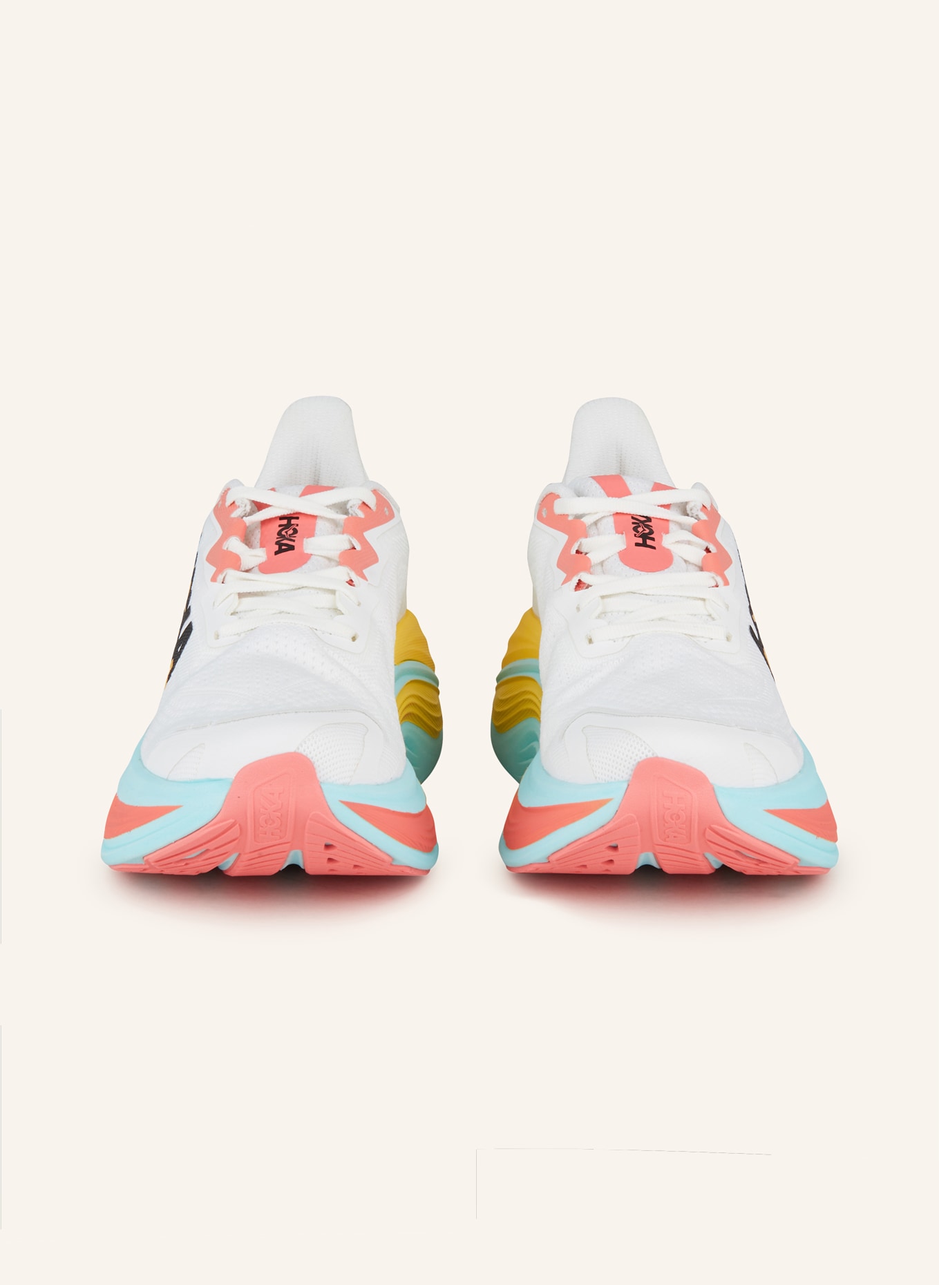 HOKA Running shoes SKYWARD X, Color: WHITE/ DARK YELLOW/ MINT (Image 3)