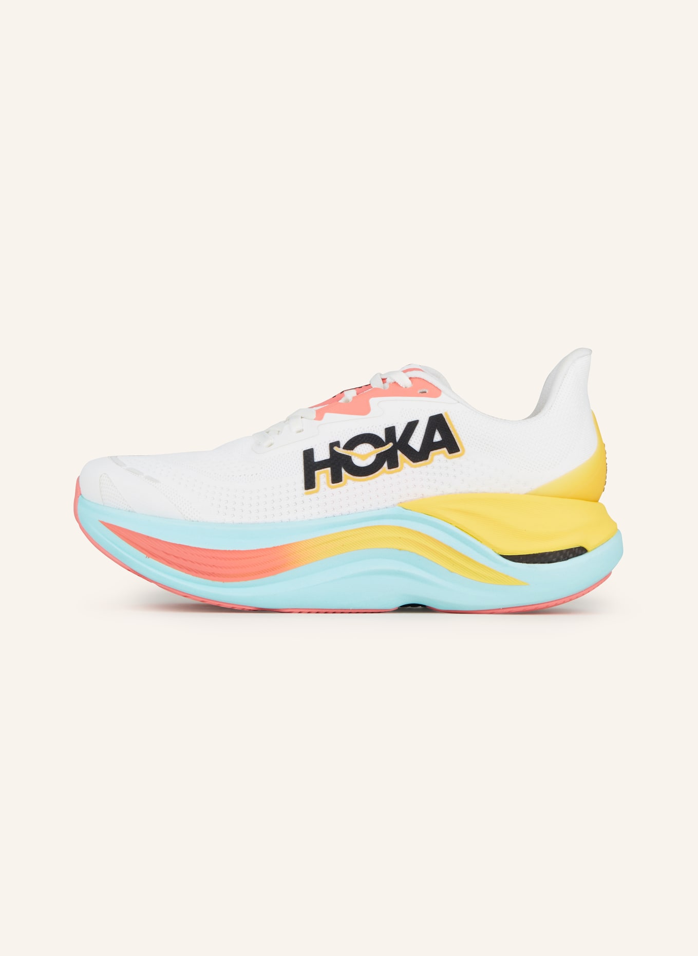 HOKA Running shoes SKYWARD X, Color: WHITE/ DARK YELLOW/ MINT (Image 4)