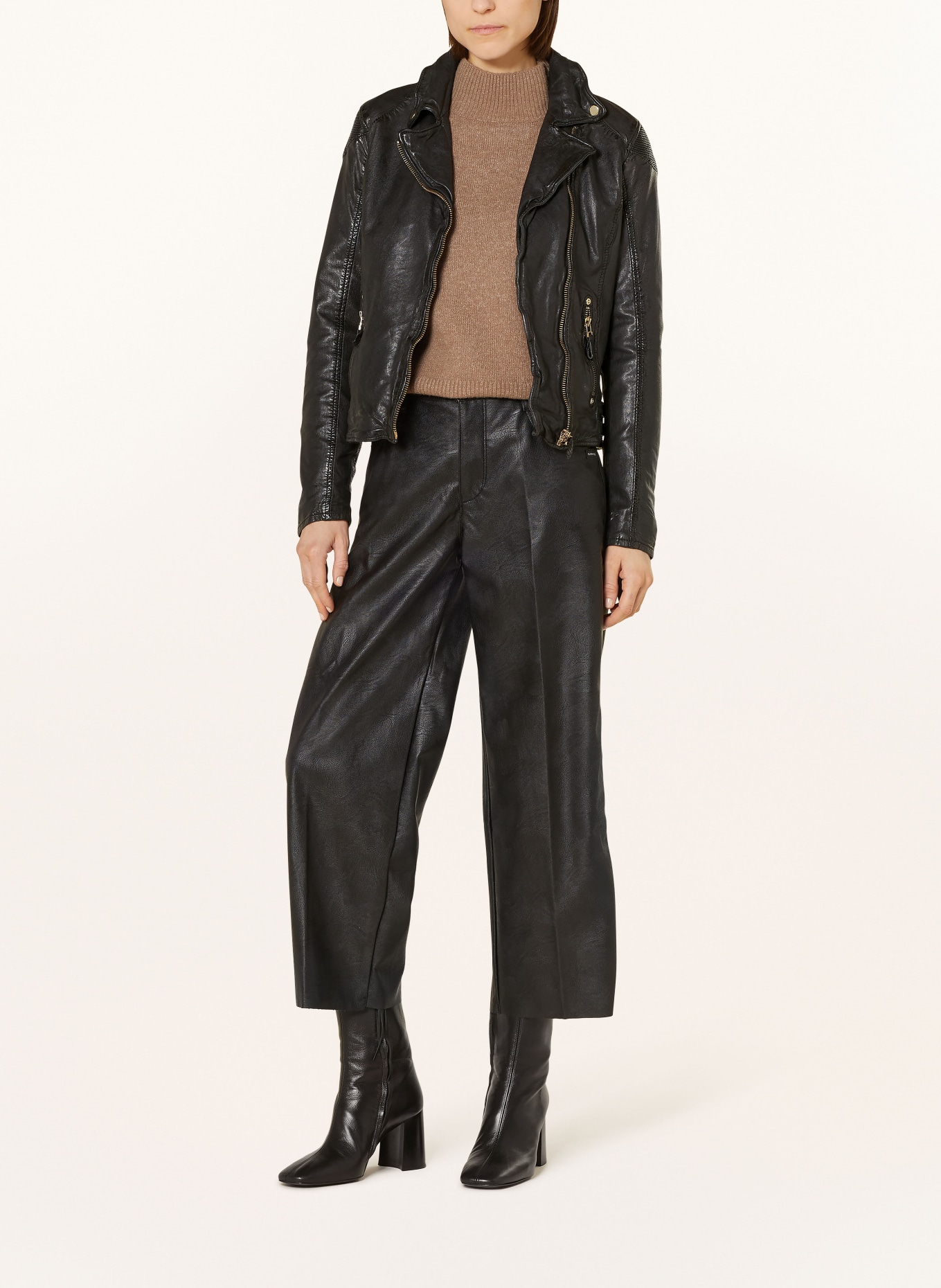 gipsy Leather jacket GWCADIZ, Color: BLACK (Image 2)