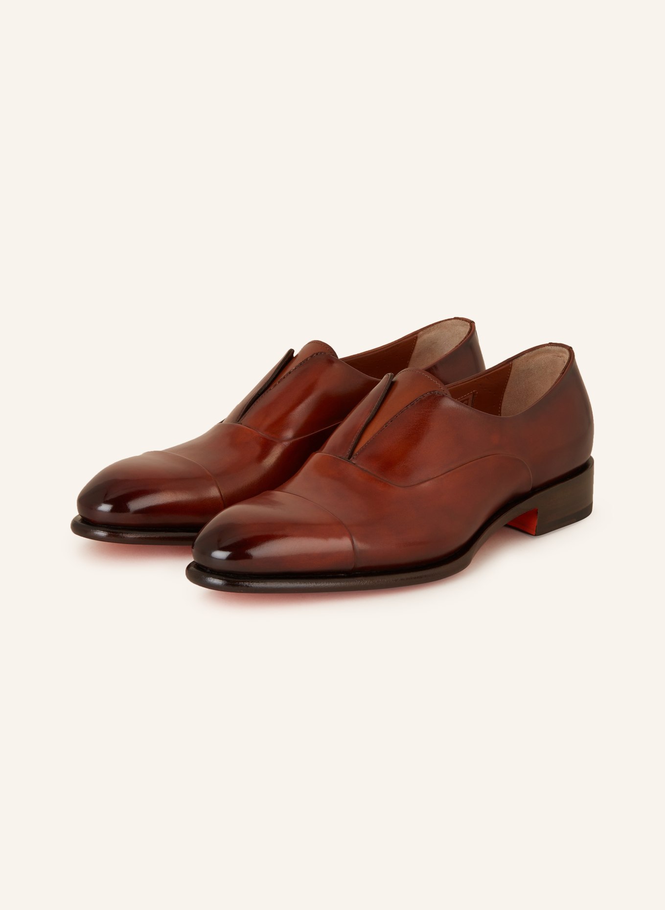Santoni Pantofle CARTER, Kolor: BRĄZOWY (Obrazek 1)