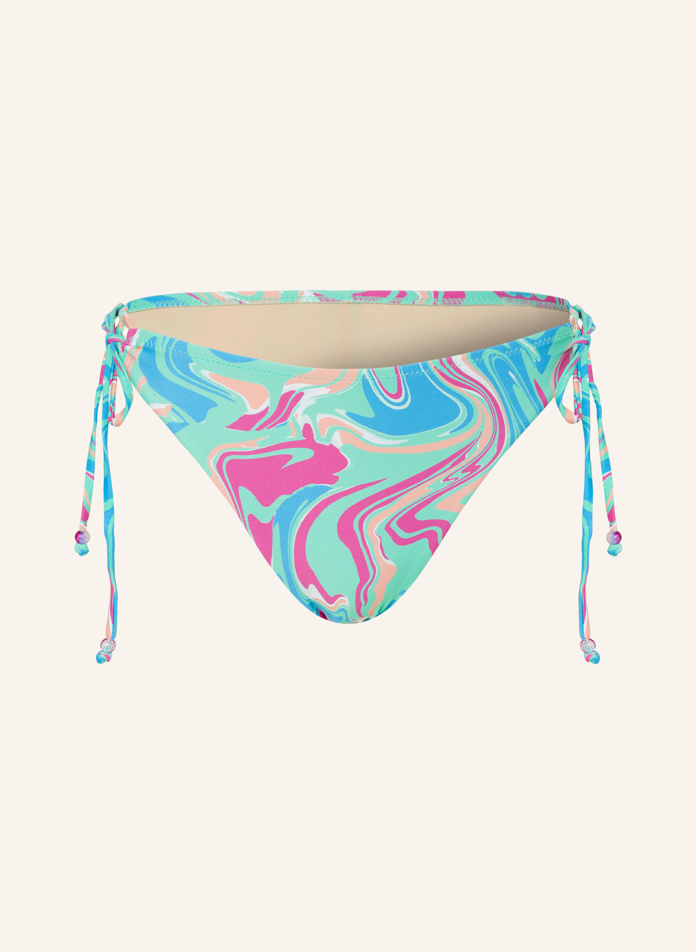 MARIE JO Basic-Bikini-Hose ARUBANI, Farbe: BLAU/ HELLGRÜN/ PINK (Bild 1)