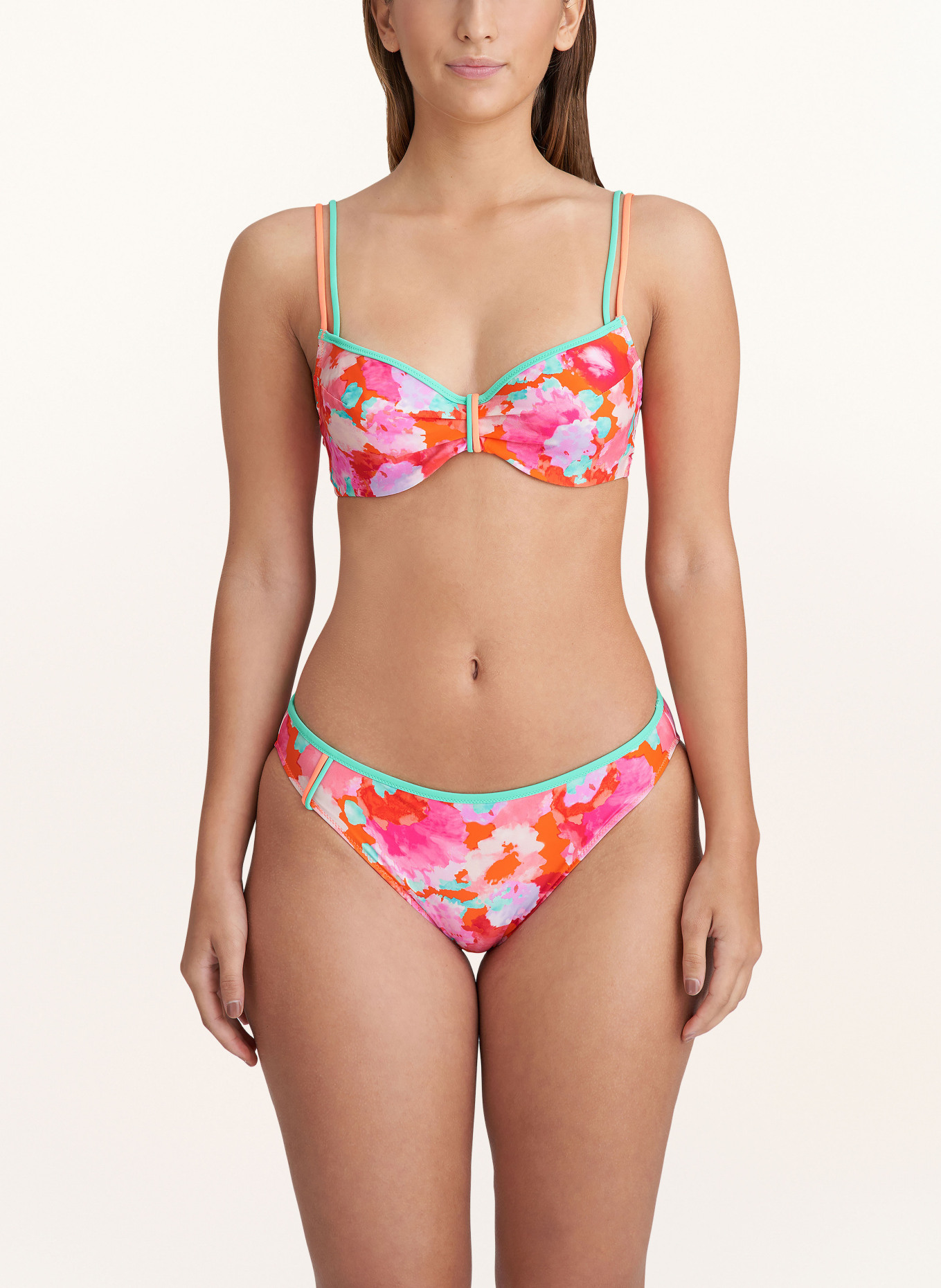 MARIE JO Basic bikini bottoms APOLLONIS, Color: ORANGE/ RED/ PINK (Image 2)