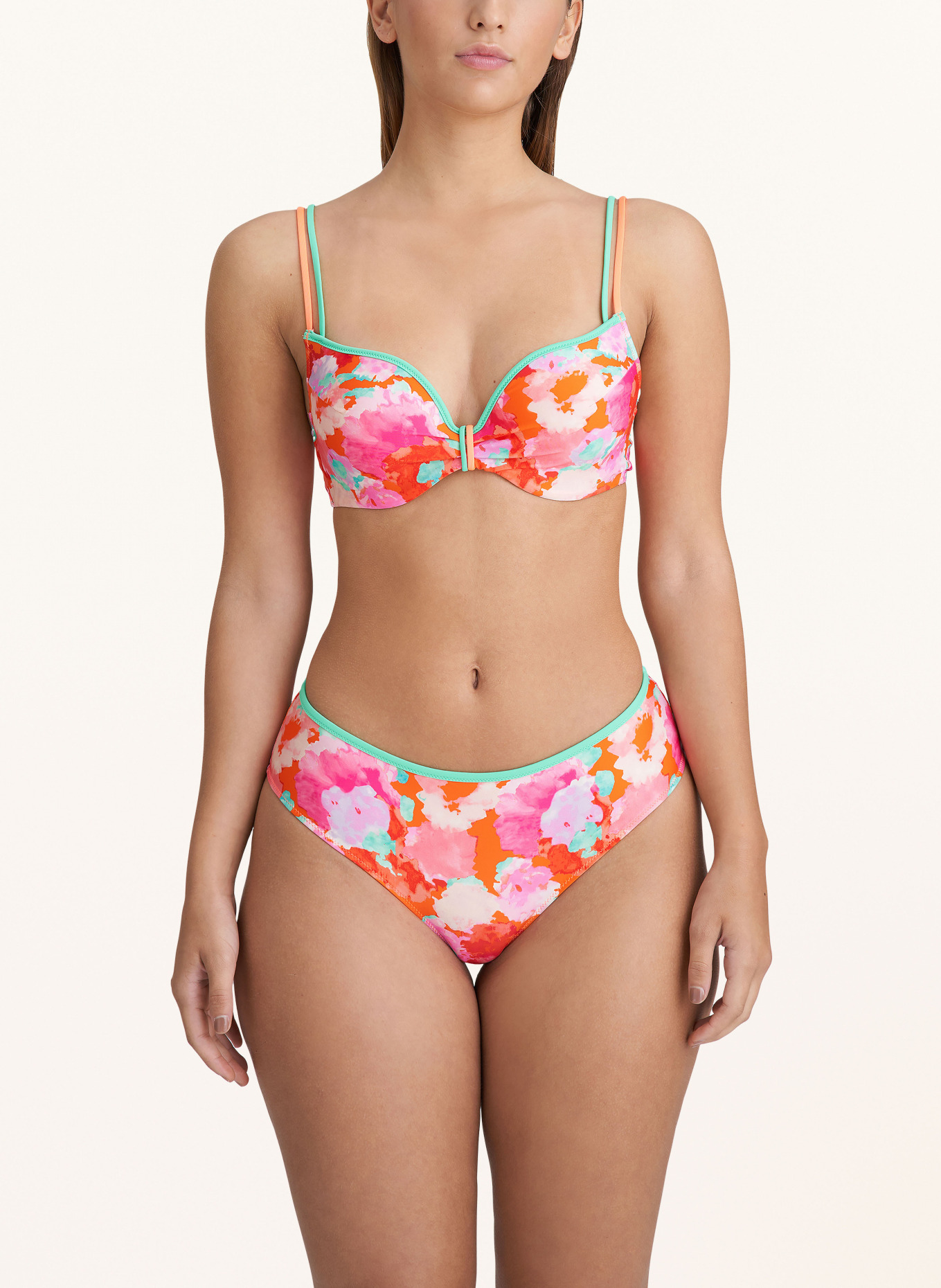 MARIE JO Brazilian-Bikini-Hose APOLLONIS, Farbe: PINK/ ORANGE/ HELLGRÜN (Bild 2)