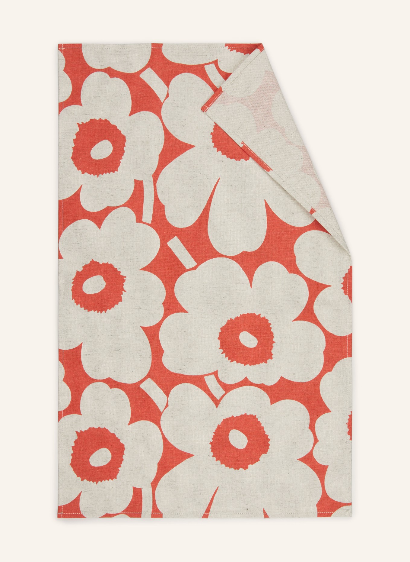 marimekko Dish towel PIENI UNIKKO, Color: ECRU/ DARK ORANGE (Image 2)