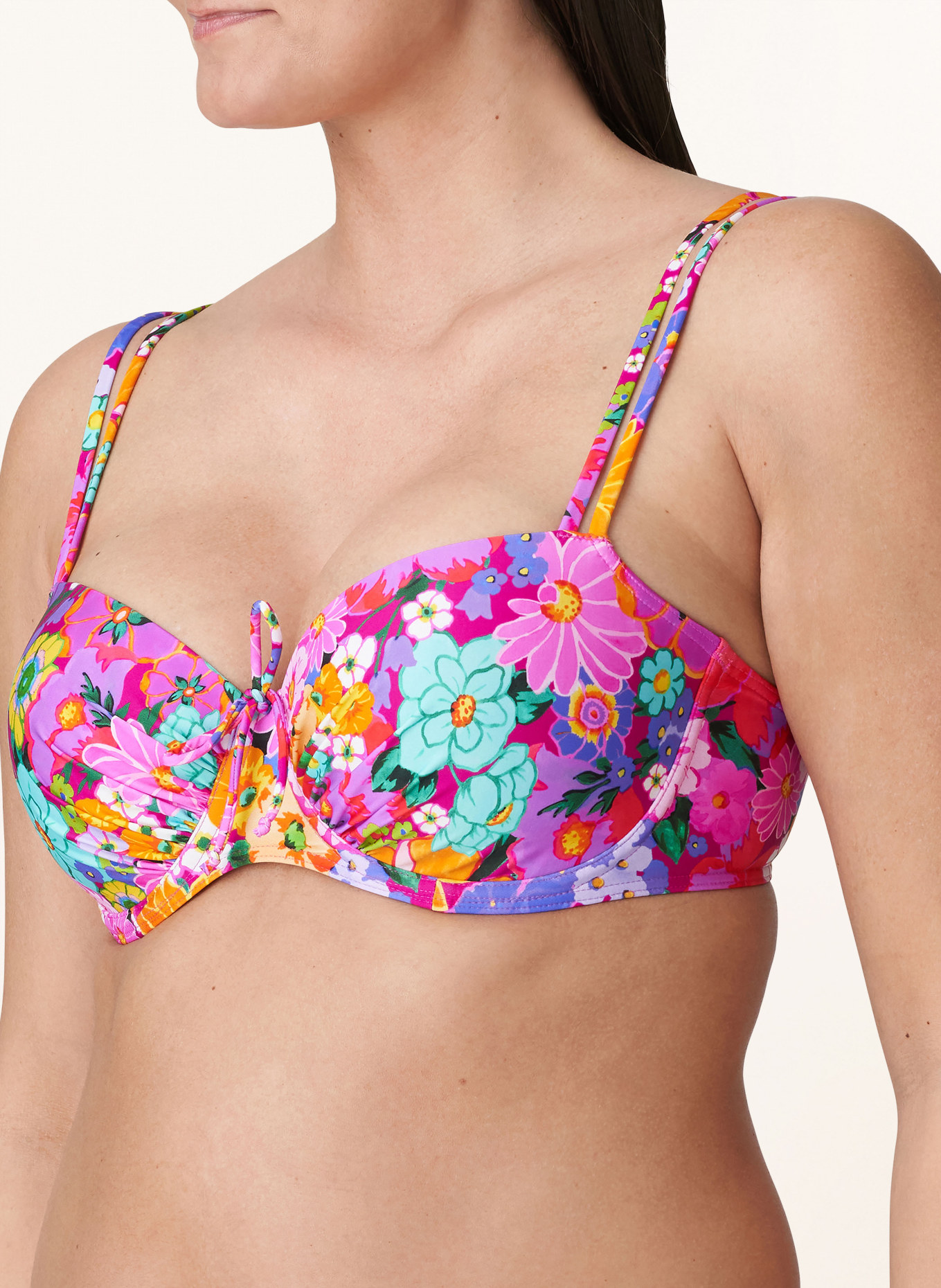 PrimaDonna Underwired bikini top NAJAC, Color: FUCHSIA/ MINT/ ORANGE (Image 4)