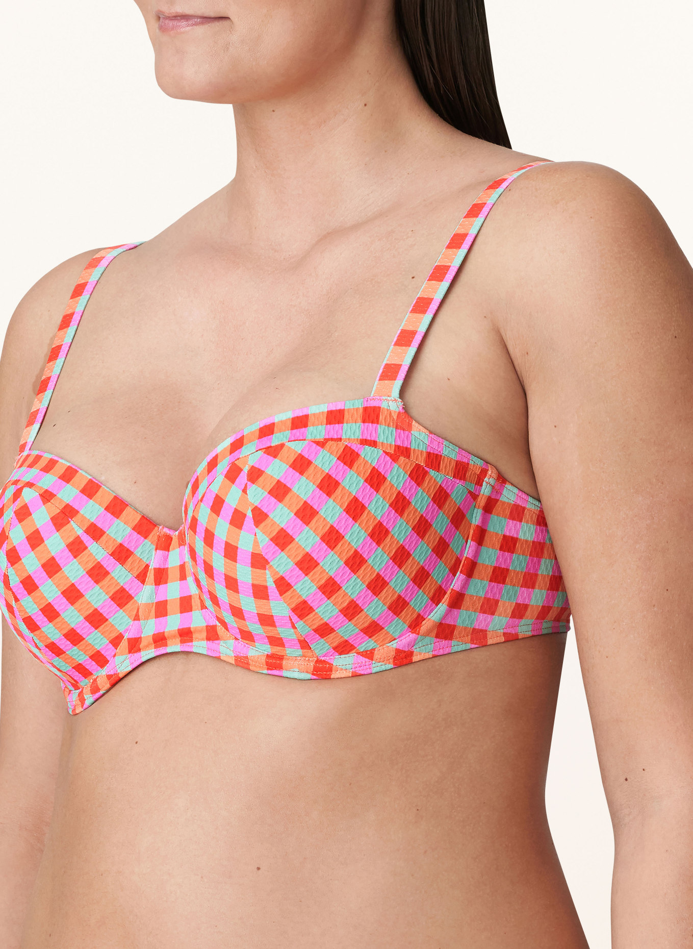 PrimaDonna Underwired bikini top MARIVAL, Color: PINK/ RED/ MINT (Image 5)