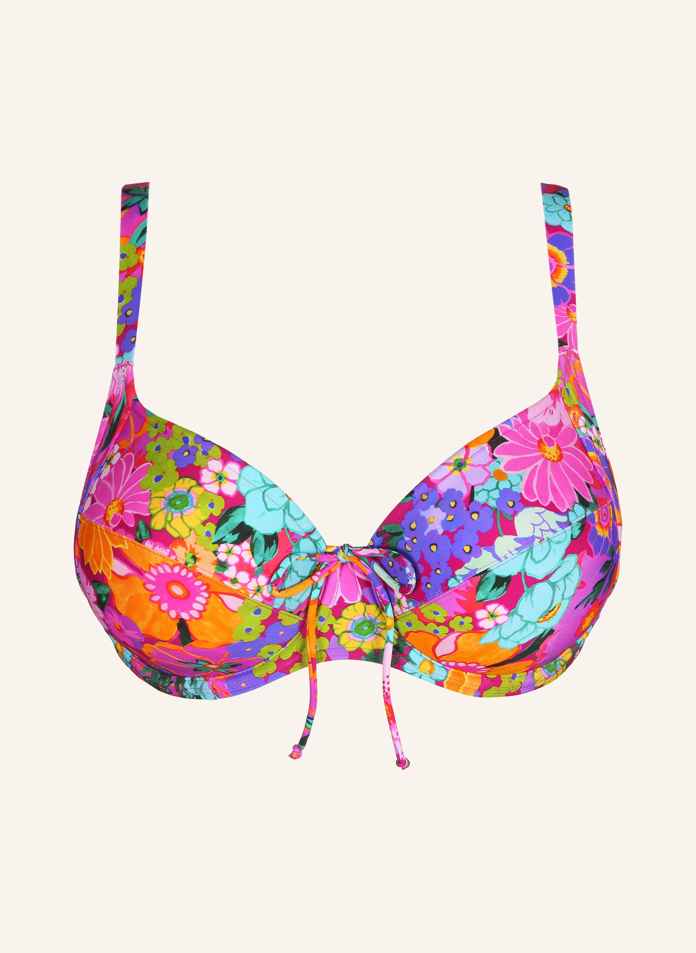 PrimaDonna Bügel-Bikini-Top NAJAC, Farbe: FUCHSIA/ DUNKELGELB/ ROT (Bild 1)