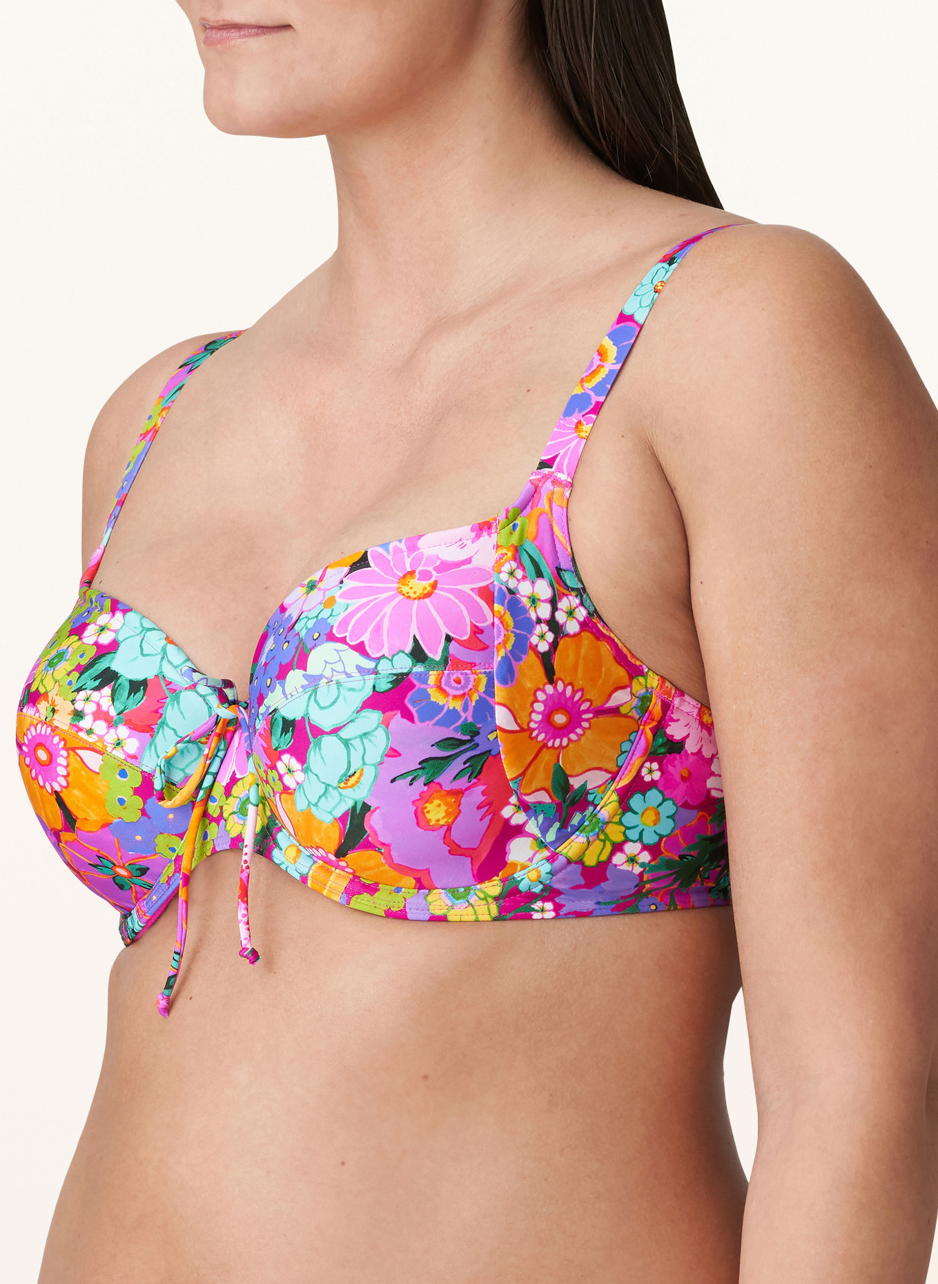 PrimaDonna Underwired bikini top NAJAC, Color: FUCHSIA/ DARK YELLOW/ RED (Image 4)
