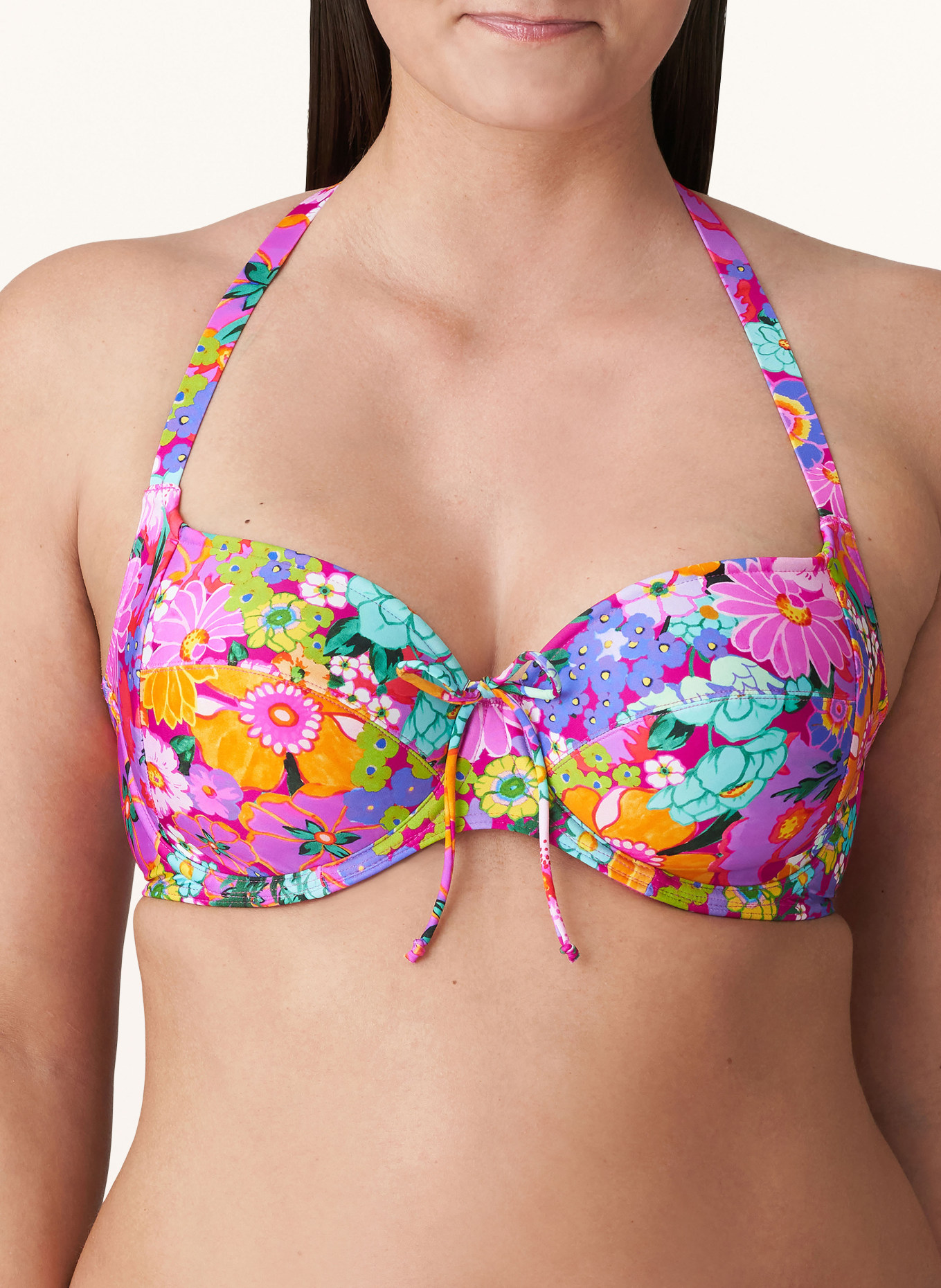 PrimaDonna Underwired bikini top NAJAC, Color: FUCHSIA/ DARK YELLOW/ RED (Image 5)