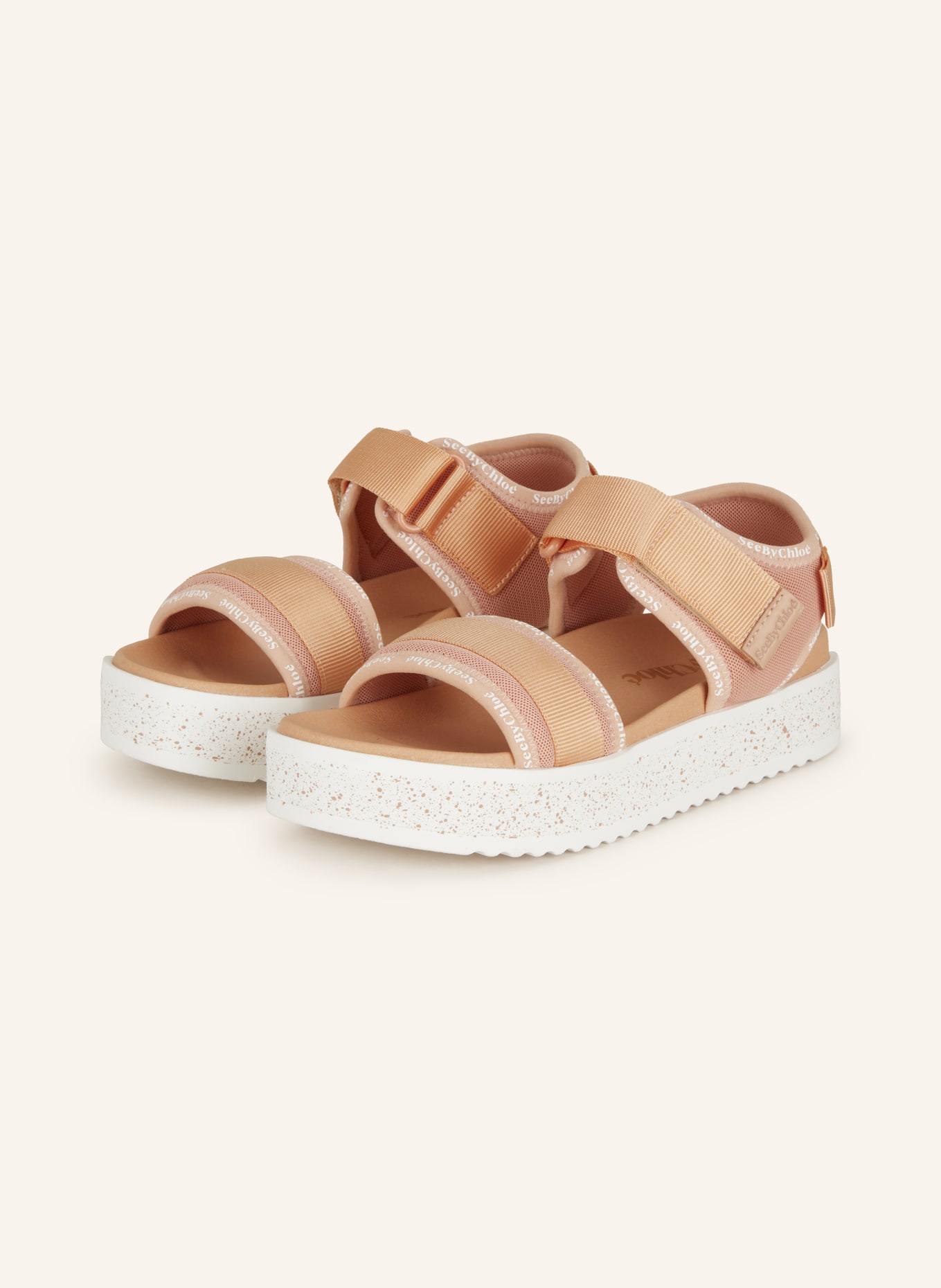 SEE BY CHLOÉ Platform sandals PIPPER, Color: 457/393 Powder Ribbon/Salmon (Image 1)