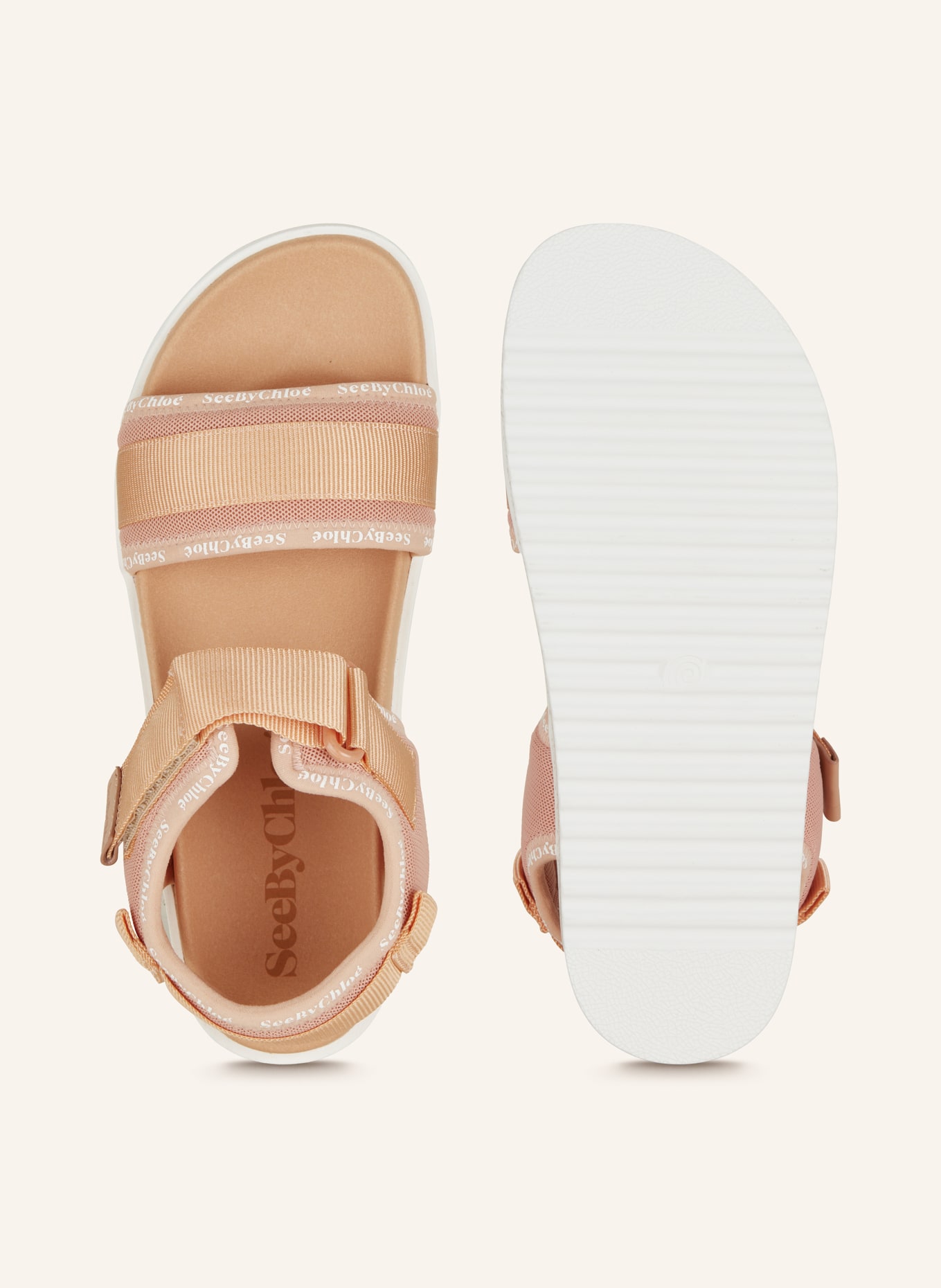SEE BY CHLOÉ Platform sandals PIPPER, Color: 457/393 Powder Ribbon/Salmon (Image 5)