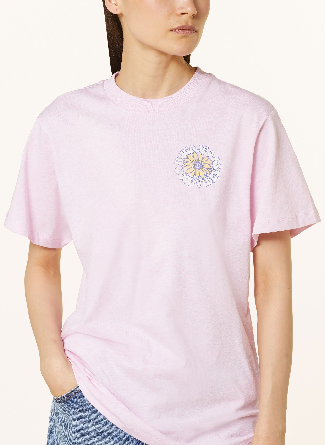 HUGO BLUE T-shirt, Color: LIGHT PINK (Image 4)